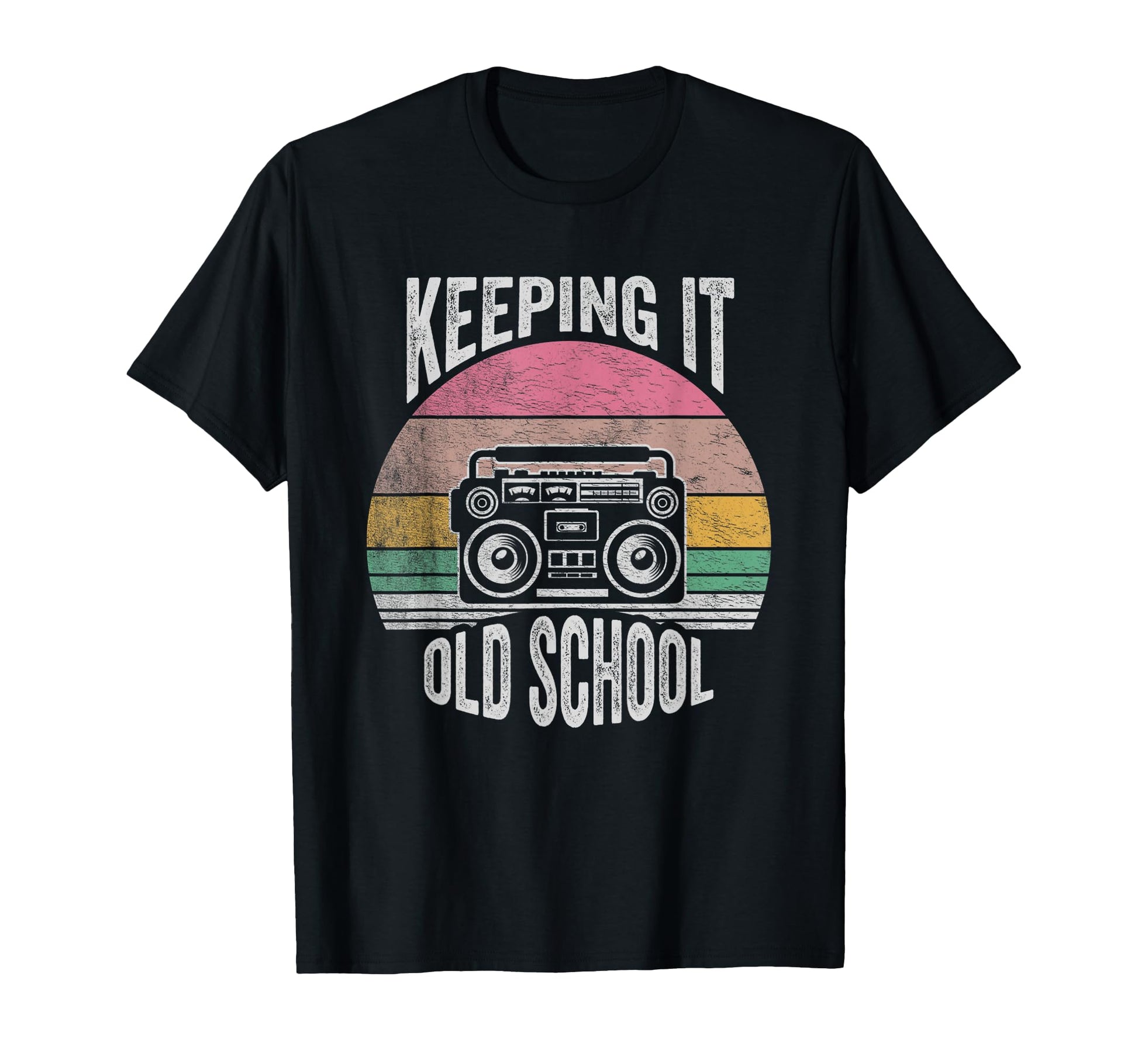 80S 90S Boombox Keeping It Old T-Shirt - Fun Novelty Design for Adults - T-Shirt, Sweatshirt, Hoodie