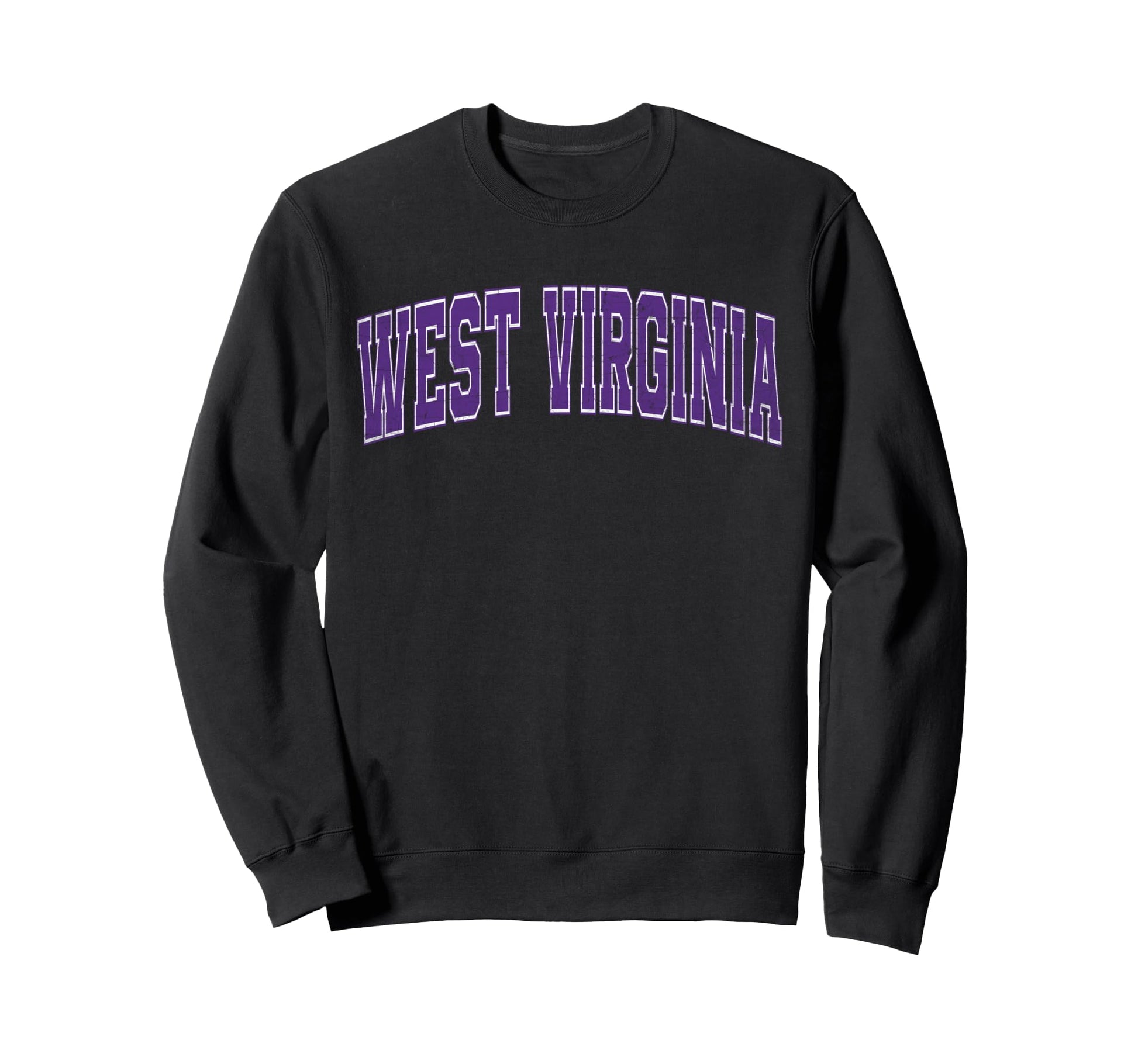 West Virginia Purple Text Sweatshirt - Casual Everyday Wear Unisex - T-Shirt, Sweatshirt, Hoodie