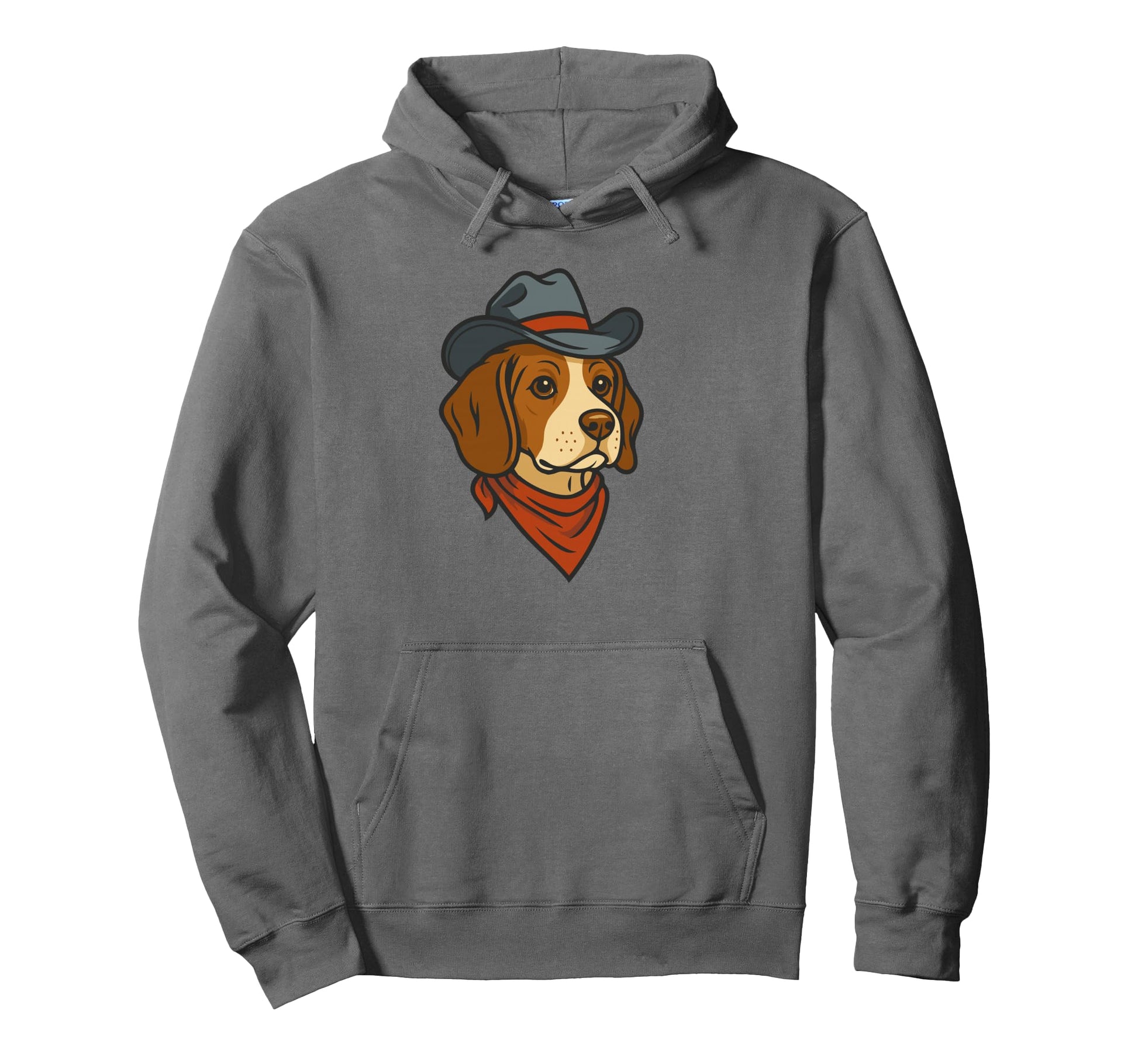 Funny Cowboy Beagle Drawing Hoodie - Unique Graphic Men Women - T-Shirt, Sweatshirt, Hoodie
