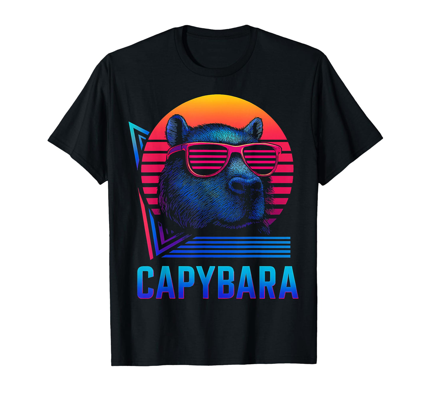 Capybara Capibara Sunglasses Vaporwave T-Shirt - Fun Novelty Design Unisex - T-Shirt, Sweatshirt, Hoodie