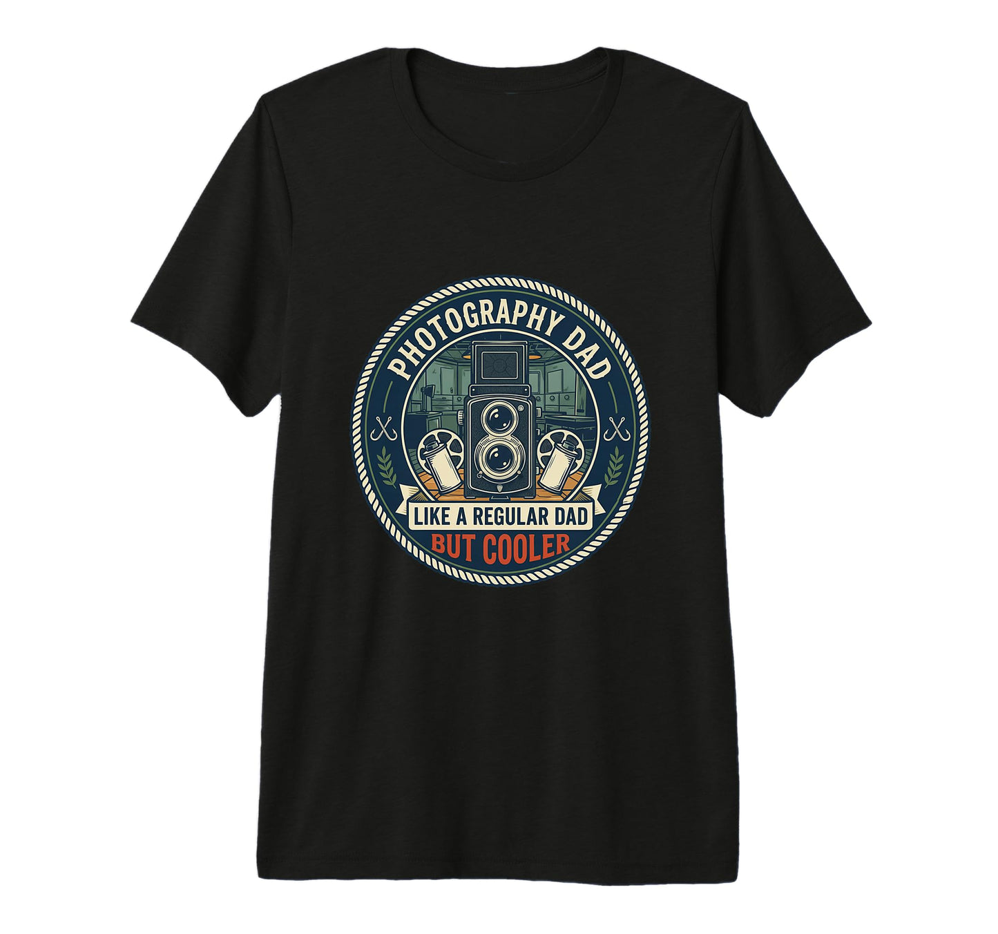 Mens Photography Dad Camera Film T-Shirt - Custom Art Print for Adults - T-Shirt, Sweatshirt, Hoodie