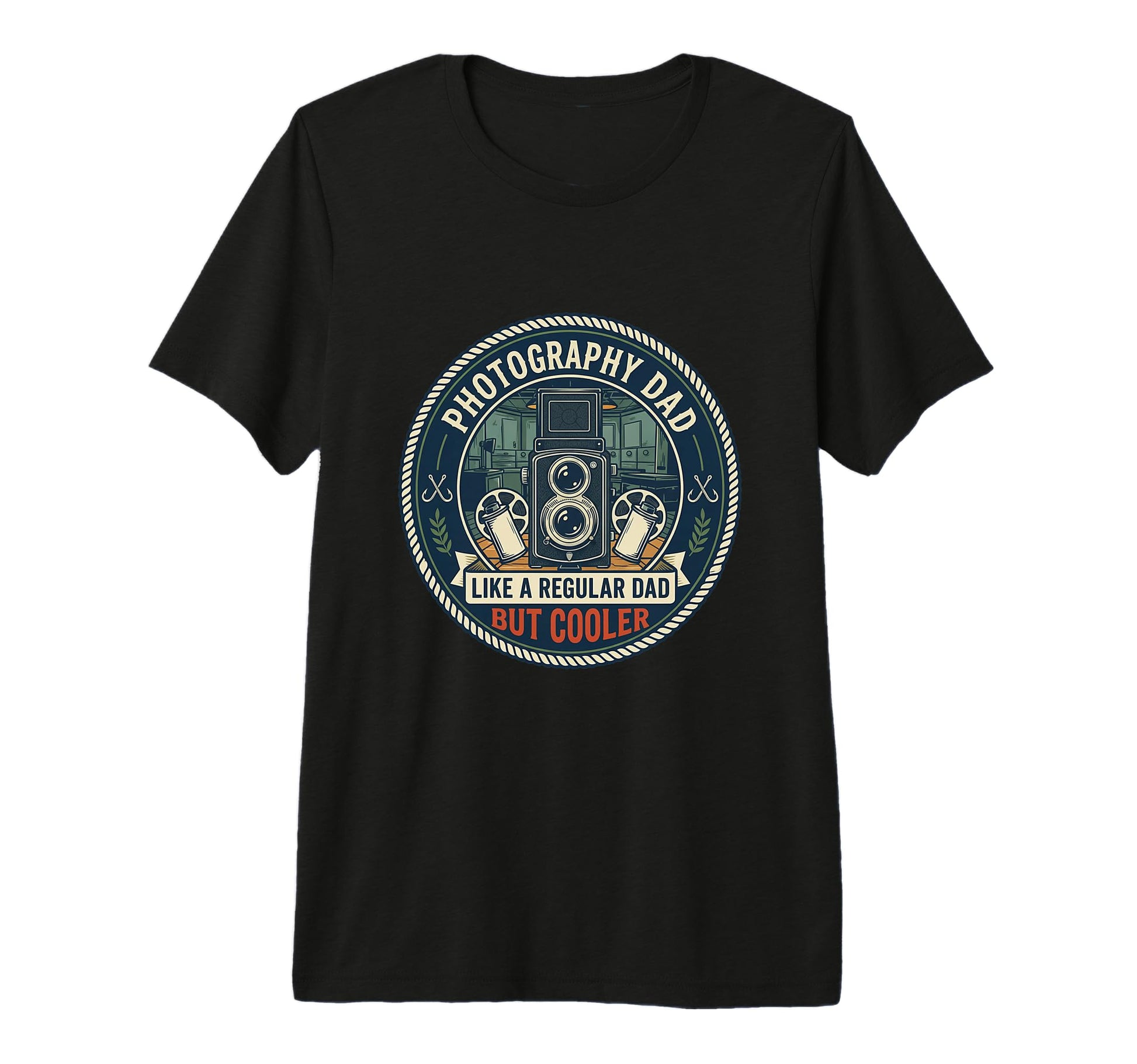 Mens Photography Dad Camera Film T-Shirt - Custom Art Print for Adults - T-Shirt, Sweatshirt, Hoodie