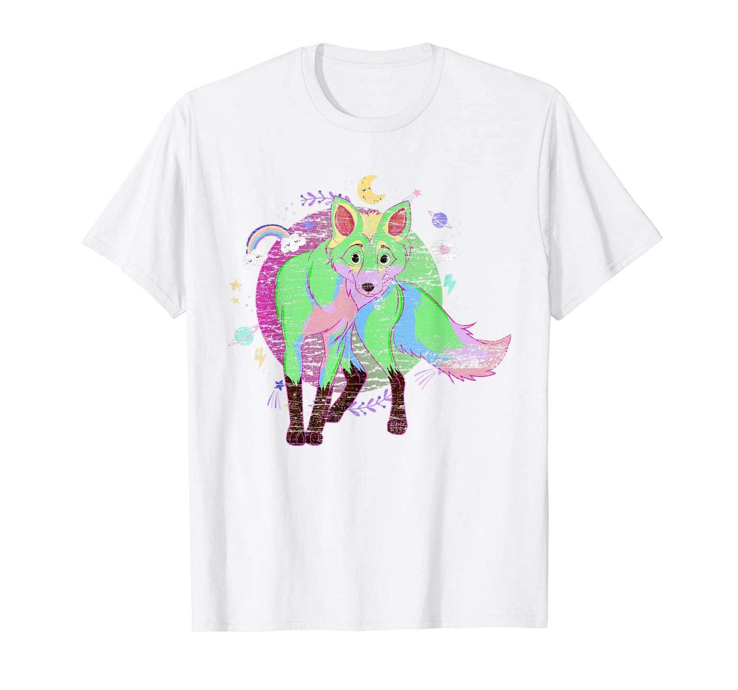 Animal Japan Anime Aesthetics Fox T-Shirt - Fun Novelty Design for Adults - T-Shirt, Sweatshirt, Hoodie
