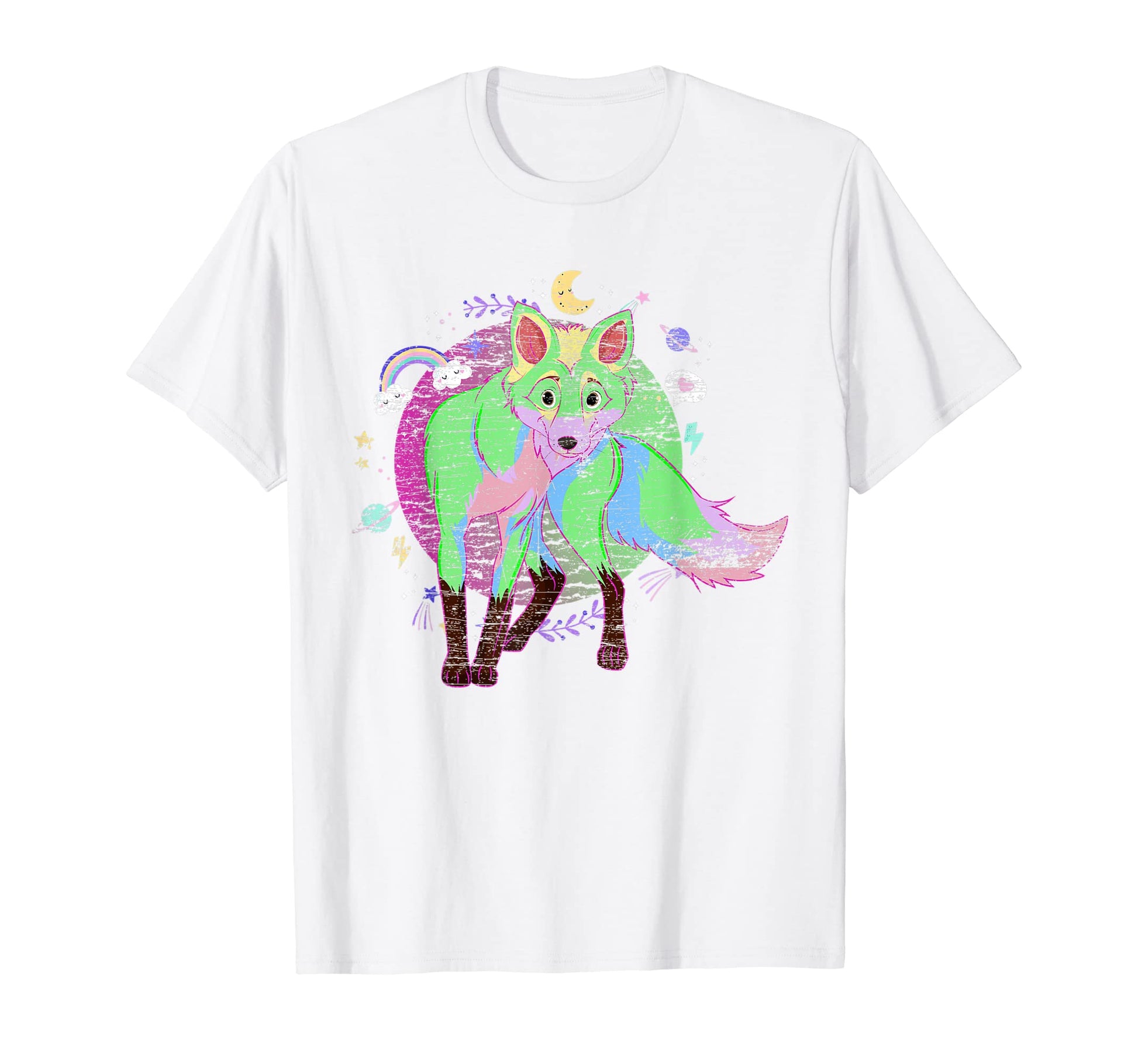 Animal Japan Anime Aesthetics Fox T-Shirt - Fun Novelty Design for Adults - T-Shirt, Sweatshirt, Hoodie