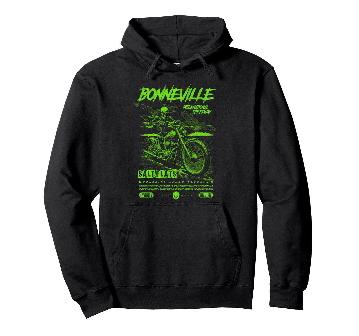Bonneville Salt Flats Motorcycle Hoodie - Custom Art Print Men Women - T-Shirt, Sweatshirt, Hoodie
