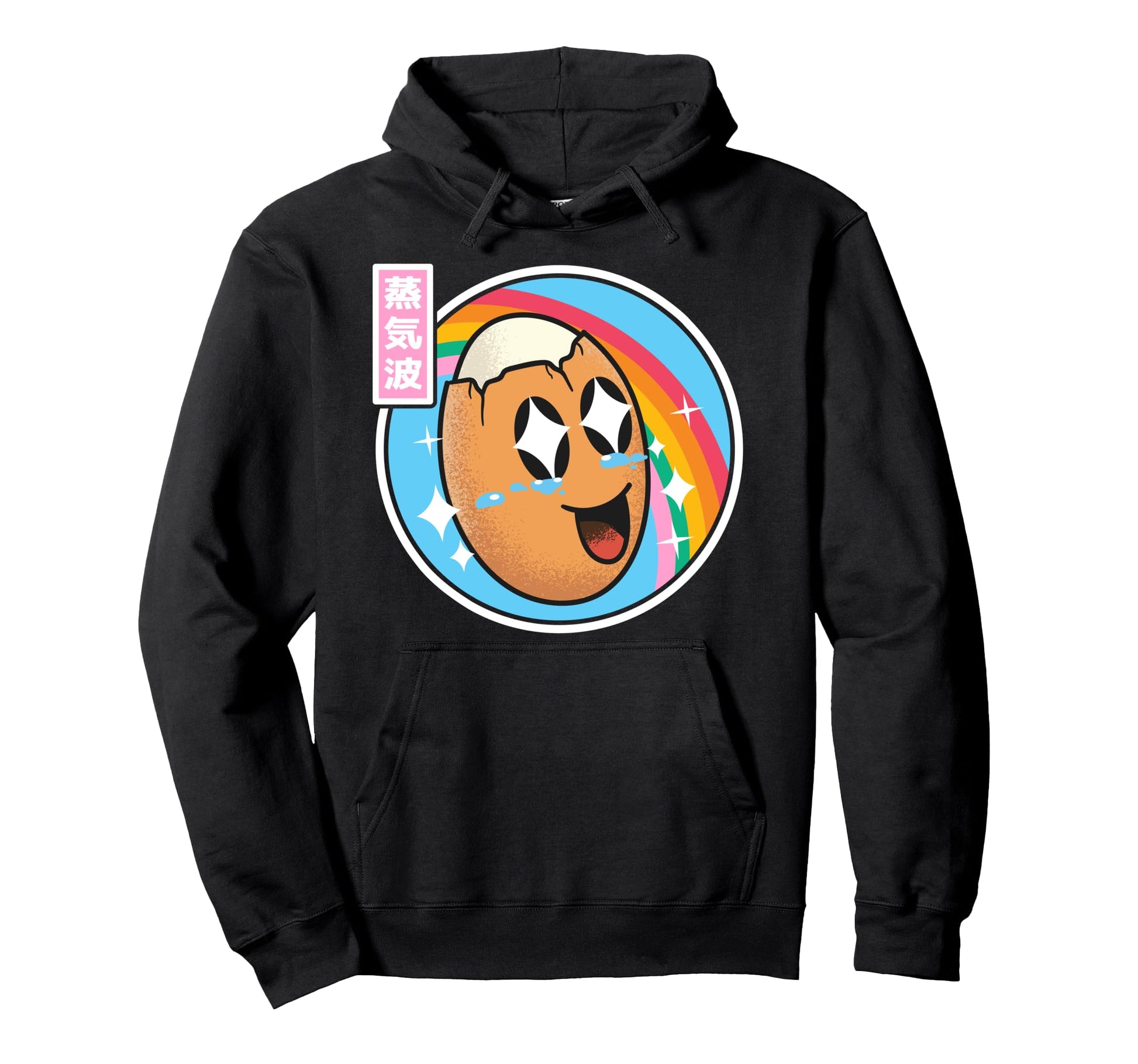 Japan Egg Kawaii Rainbow Anime Hoodie - Casual Everyday Wear for Adults - T-Shirt, Sweatshirt, Hoodie