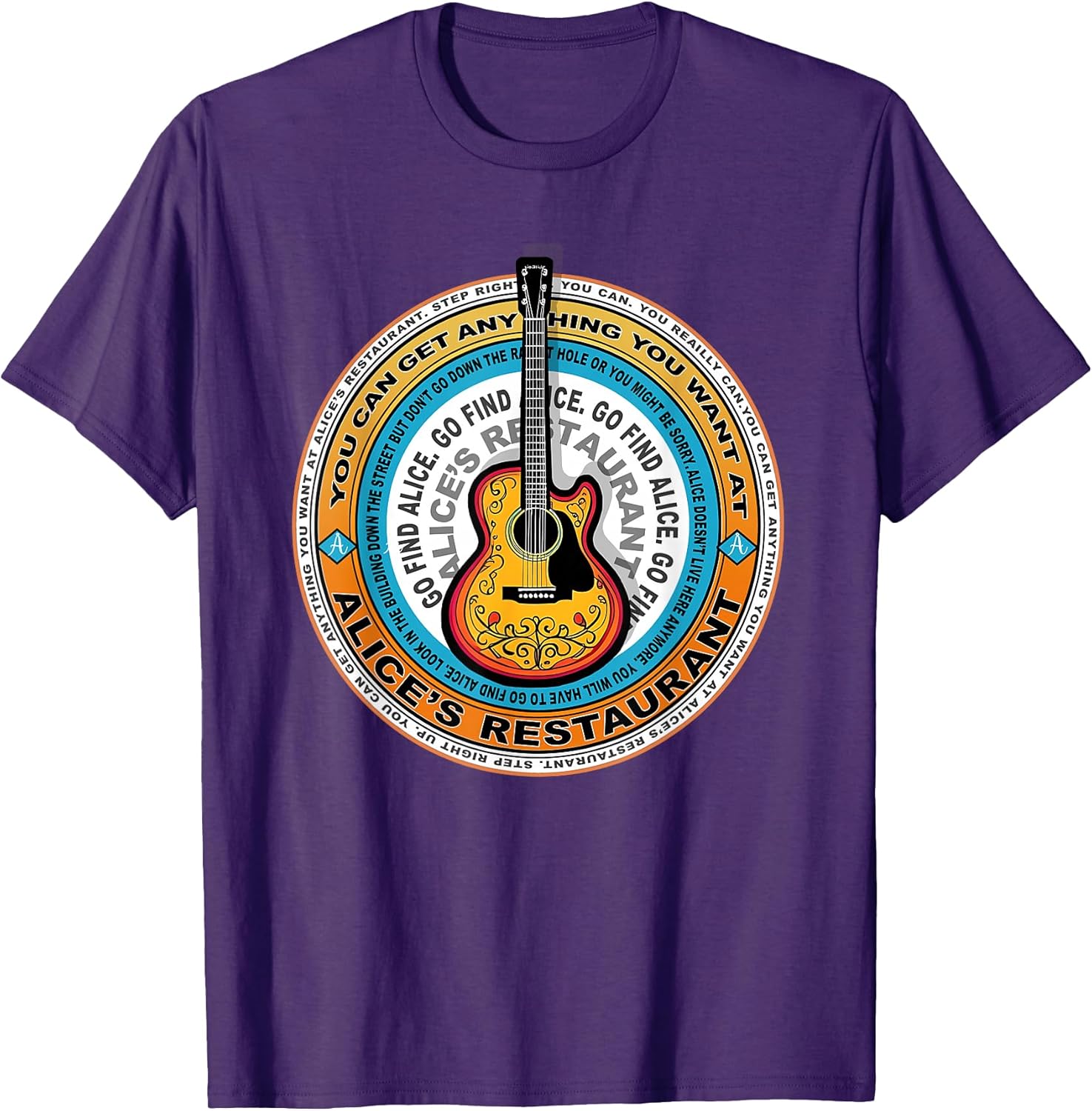 Alice's Restaurant Guitar Music - Adult & Kids T-Shirts, Sweatshirts & Hoodies apparel design preview 1