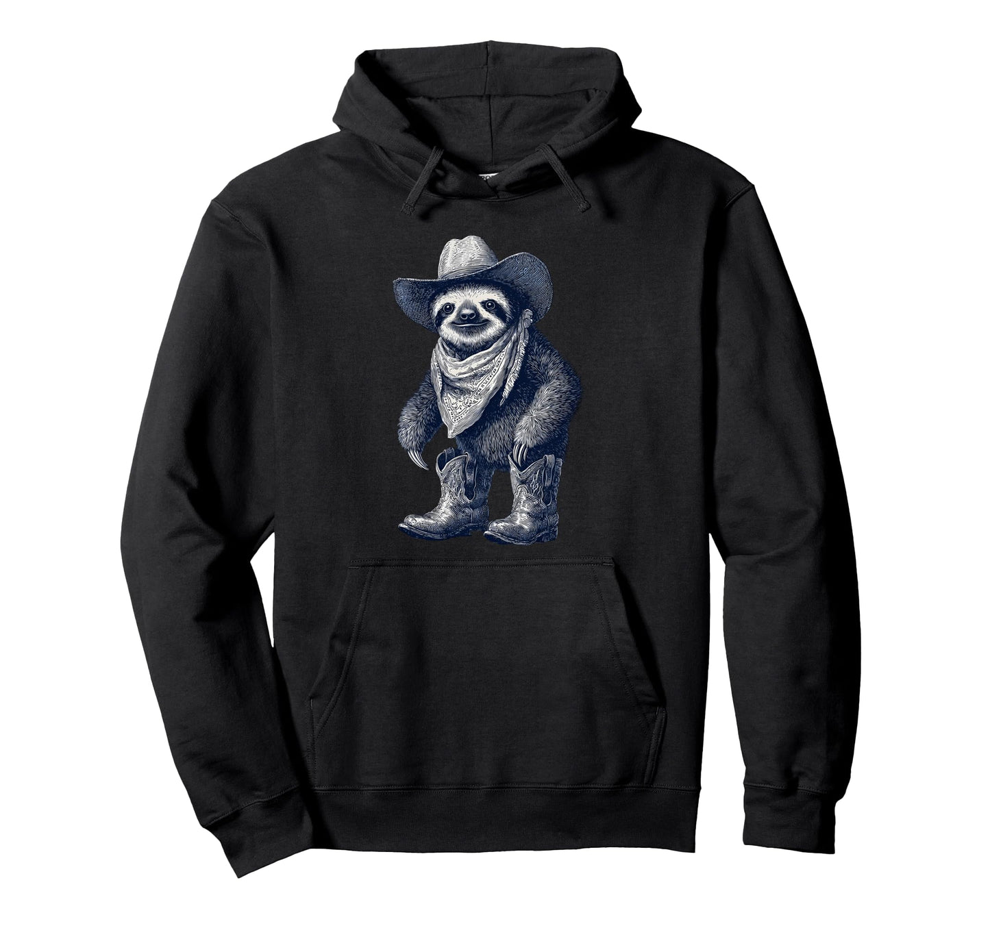 Sloth Cowboy Rodeo Cowgirl Western Country Hoodie - Graphic Print Men Women - T-Shirt, Sweatshirt, Hoodie