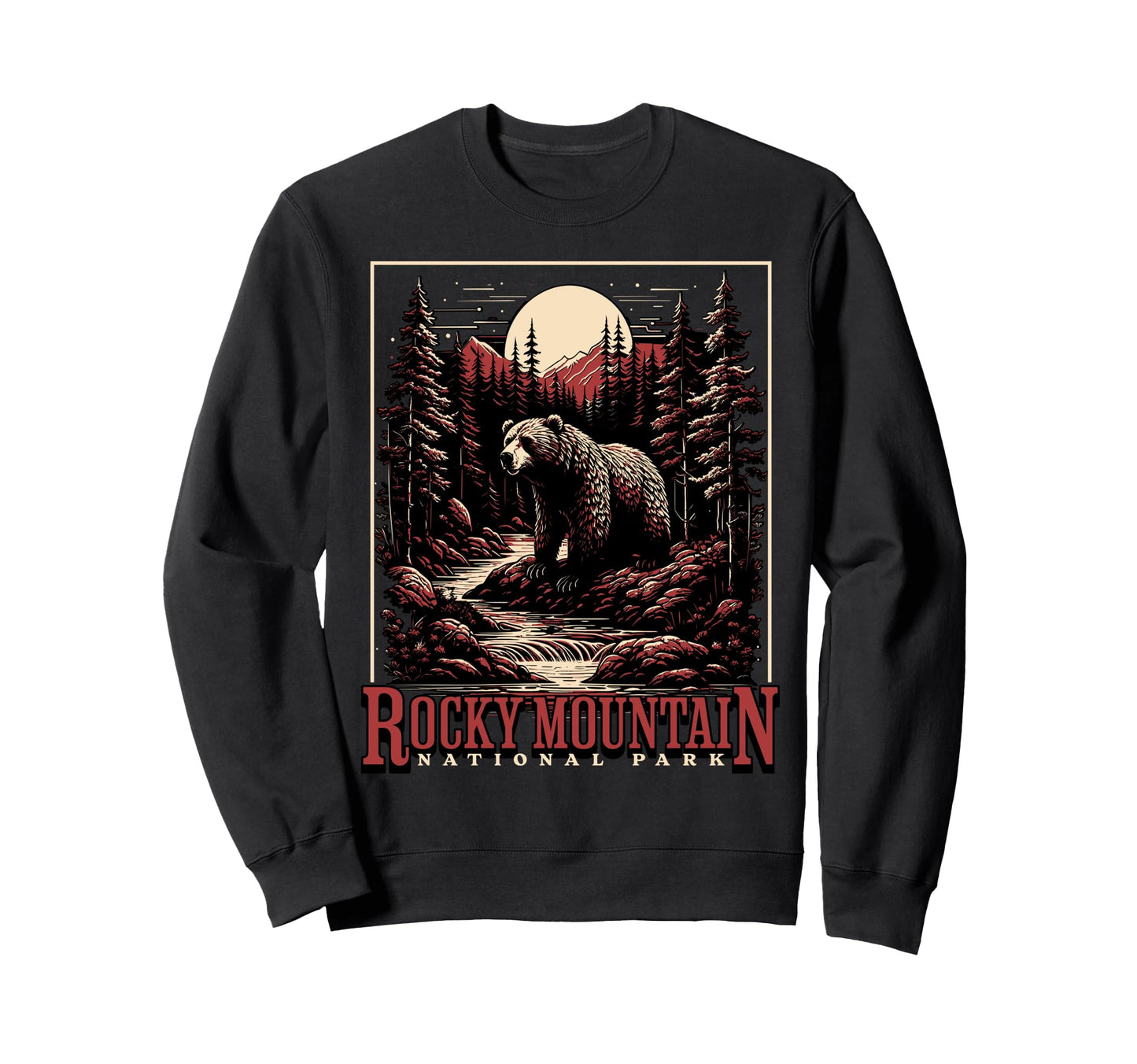 Rocky Mountain National Parks Sweatshirt - Unique Graphic for Adults - T-Shirt, Sweatshirt, Hoodie