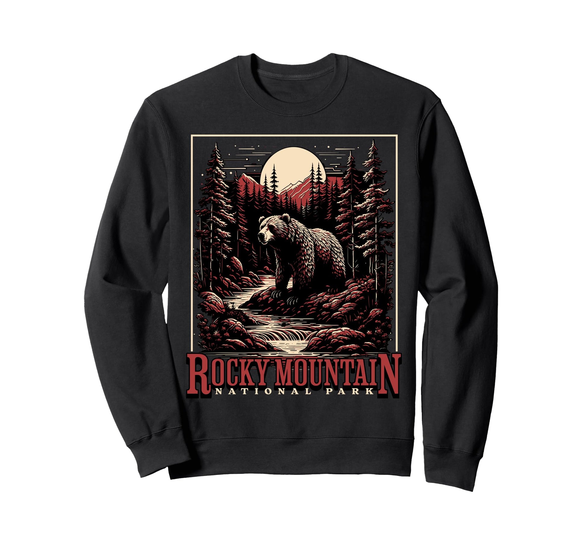 Rocky Mountain National Parks Sweatshirt - Unique Graphic for Adults - T-Shirt, Sweatshirt, Hoodie