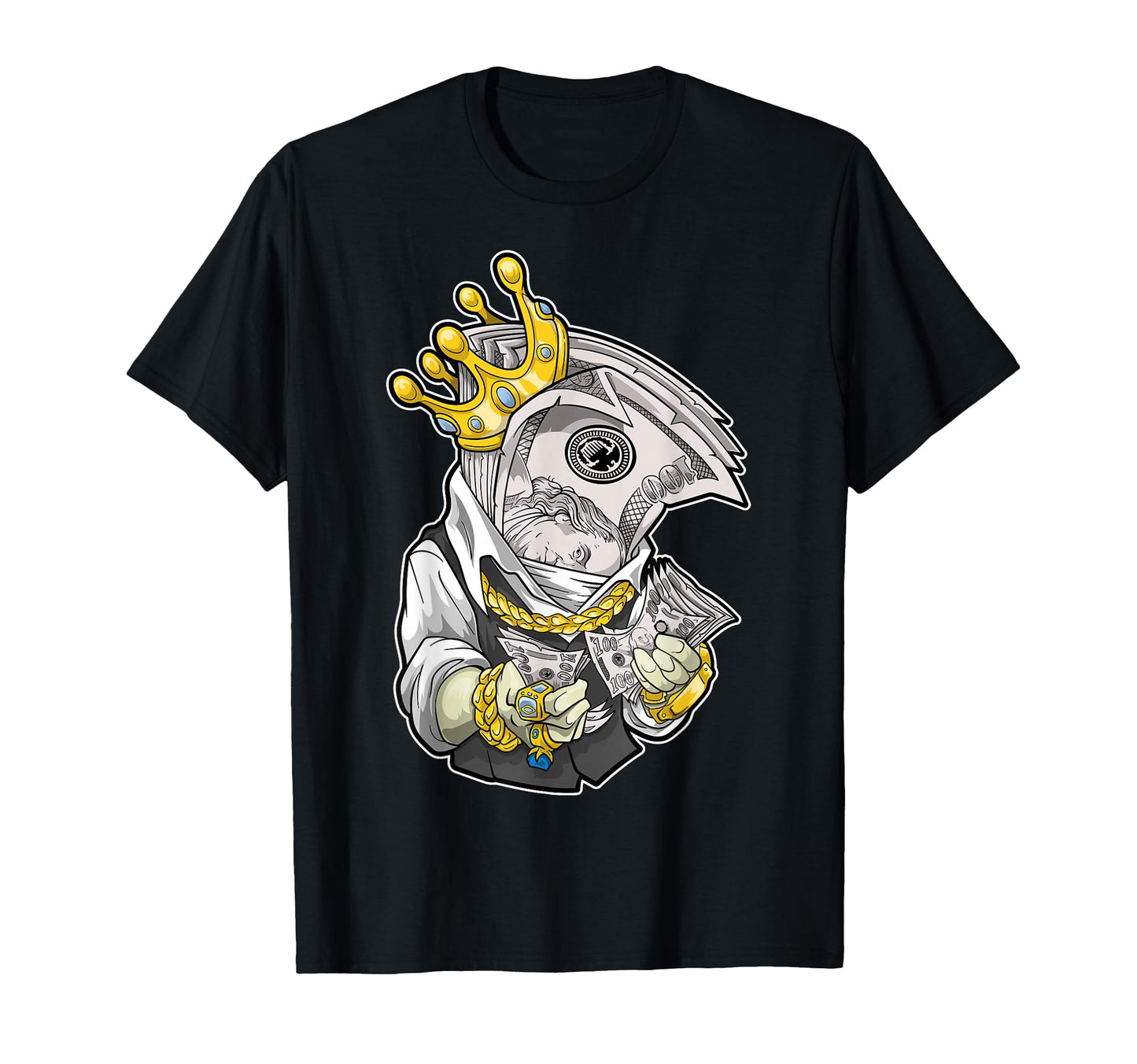 Money King Crown Rich Dollar T-Shirt - Casual Everyday Wear for Adults - T-Shirt, Sweatshirt, Hoodie
