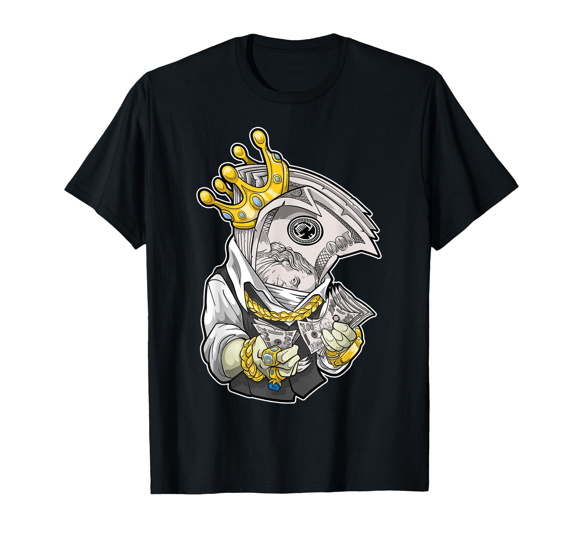 Money King Crown Rich Dollar T-Shirt - Casual Everyday Wear for Adults - T-Shirt, Sweatshirt, Hoodie