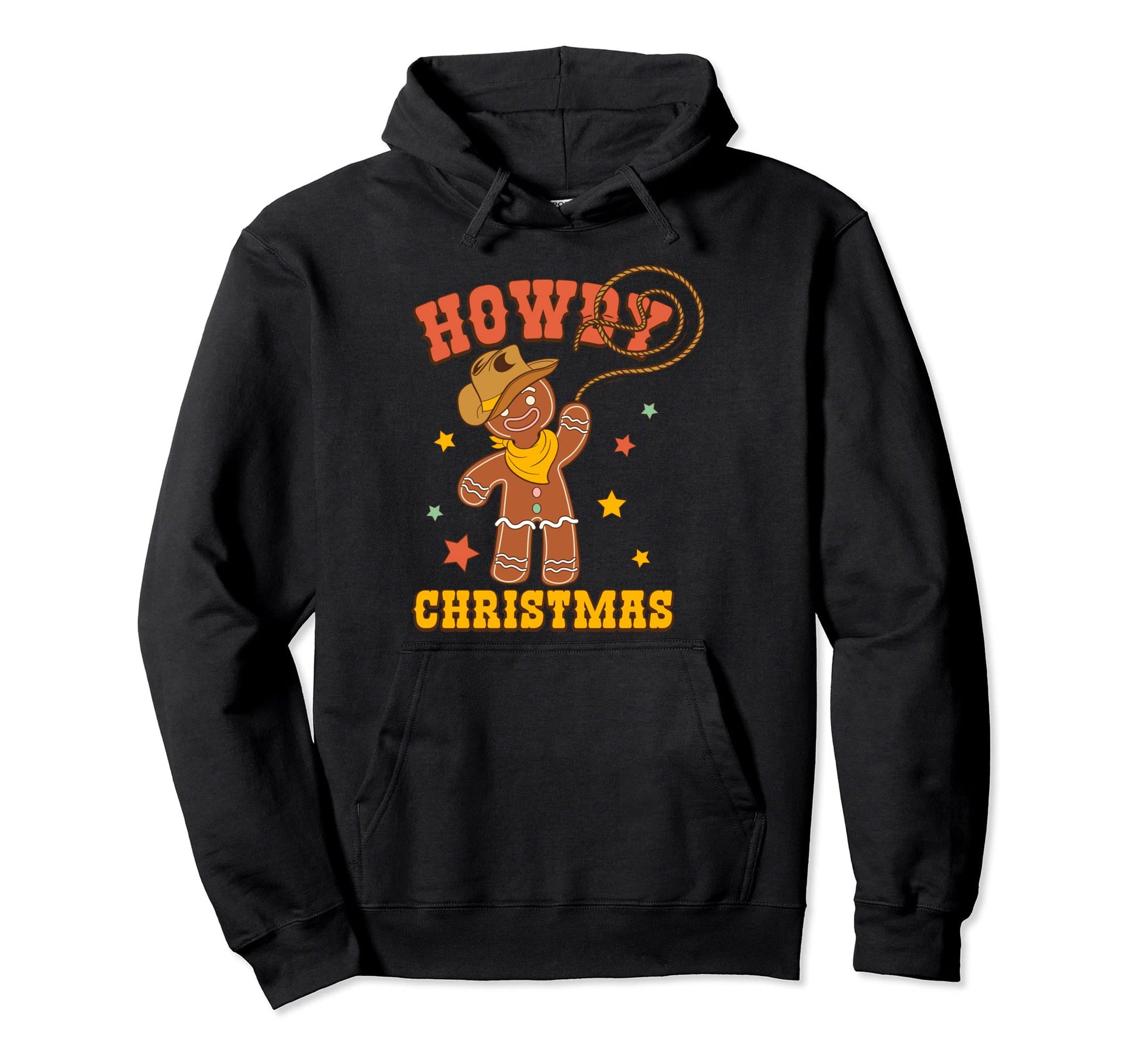 Howdy Gingerbread Western Funny Cowboy Hoodie - Unique Graphic for Adults - T-Shirt, Sweatshirt, Hoodie