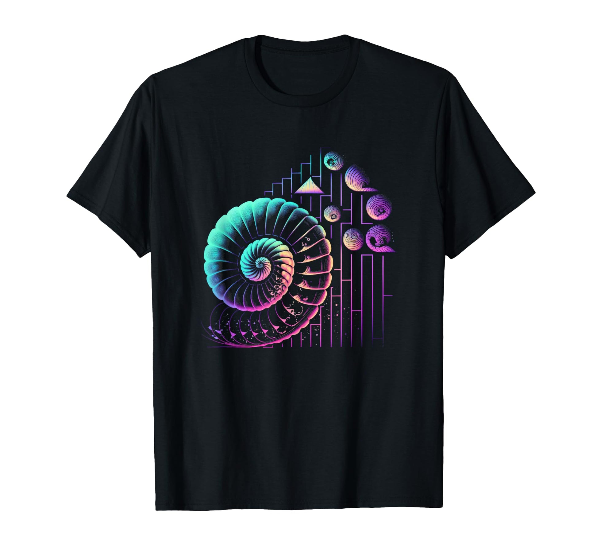 Fibonacci Spiral Vaporwave Aesthetics T-Shirt - Novelty Apparel Unisex - T-Shirt, Sweatshirt, Hoodie
