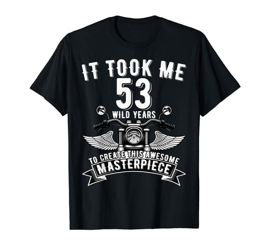 53 Year Old Rock Motorcycle 53Rd T-Shirt - Unique Graphic for Adults - T-Shirt, Sweatshirt, Hoodie