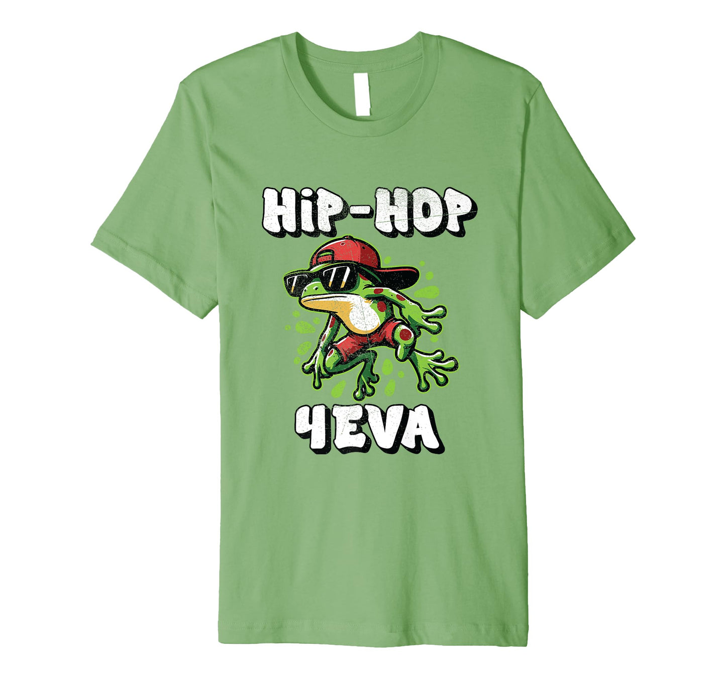 Hip Hop 4 Eva Frog Red Hat Shorts T-Shirt - Aesthetic Graphic Men Women - T-Shirt, Sweatshirt, Hoodie