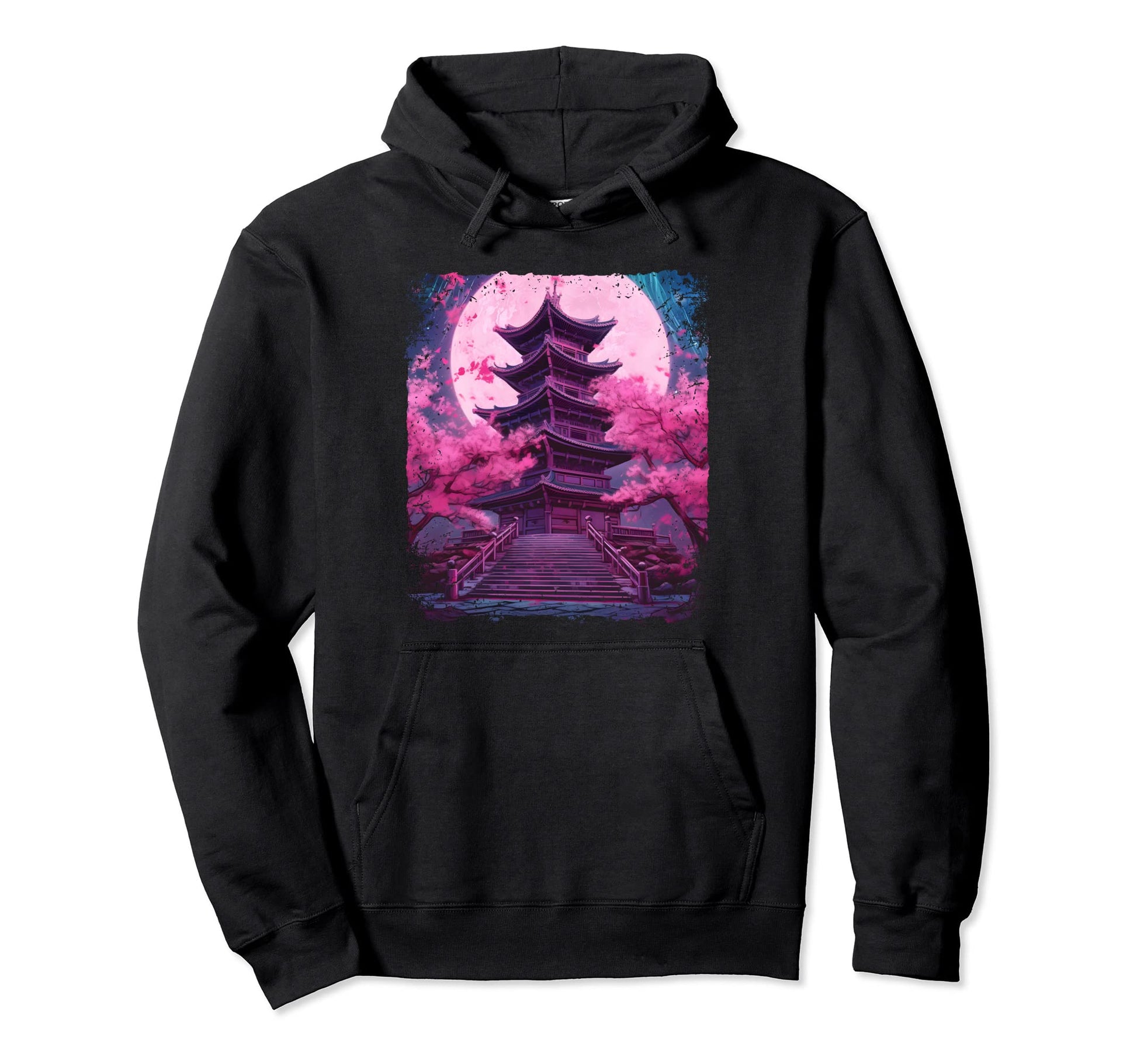 Aesthetic Cherry Blossom Sakura Hoodie - Fun Novelty Design for Adults - T-Shirt, Sweatshirt, Hoodie