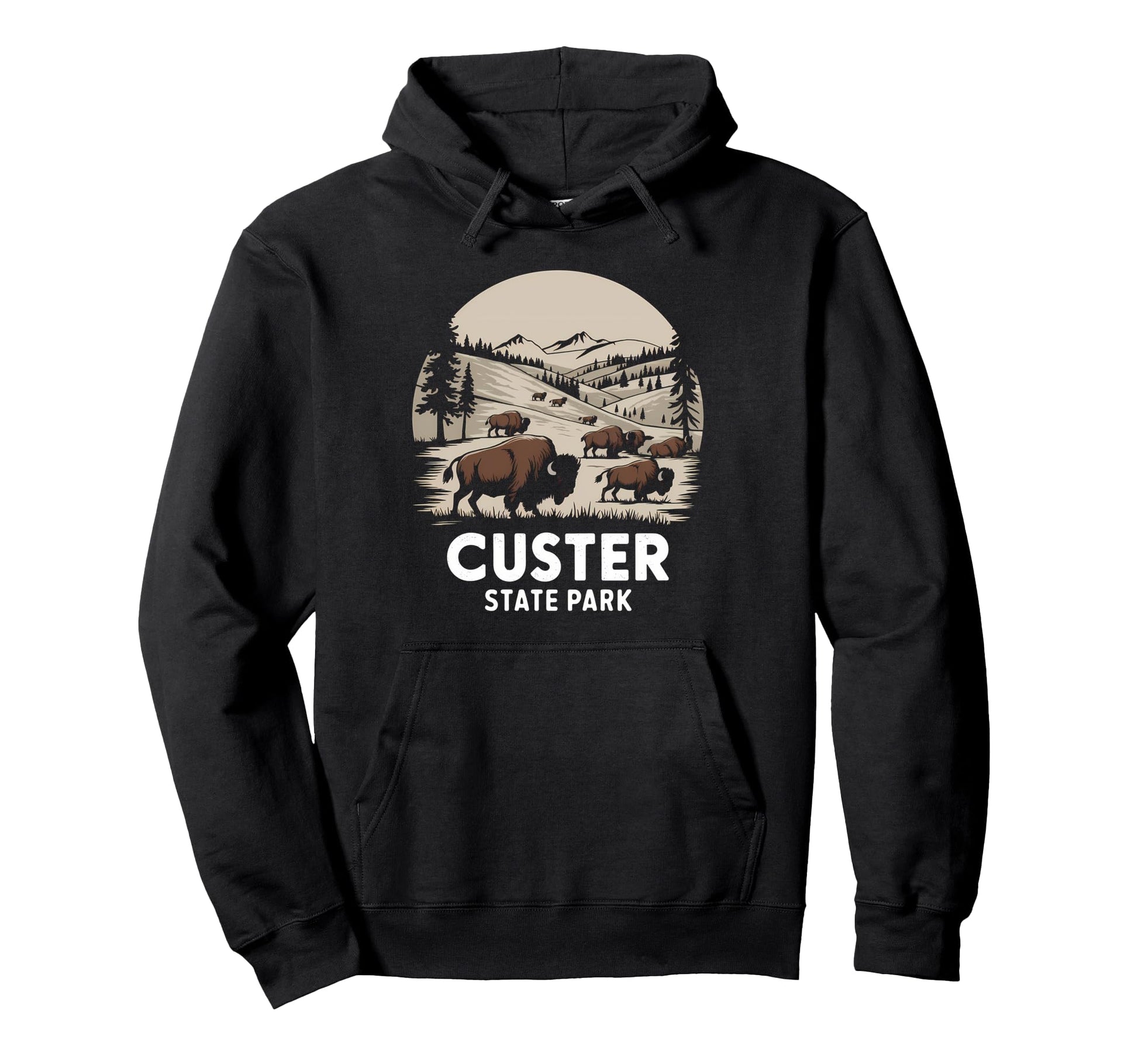 Custer State Park South Dakota American Hoodie - Unique Graphic for Adults - T-Shirt, Sweatshirt, Hoodie