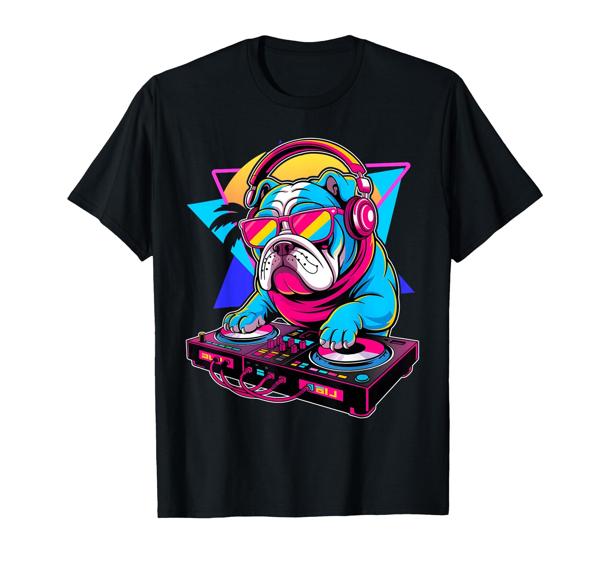 Pug Dj Vaporwave Aesthetic Dog T-Shirt - Graphic Print Men Women - T-Shirt, Sweatshirt, Hoodie