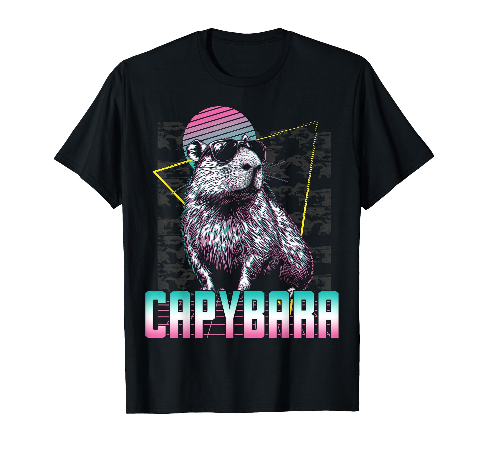 Capybara Capibara Sunglasses Vaporwave T-Shirt - Graphic Print Men Women - T-Shirt, Sweatshirt, Hoodie
