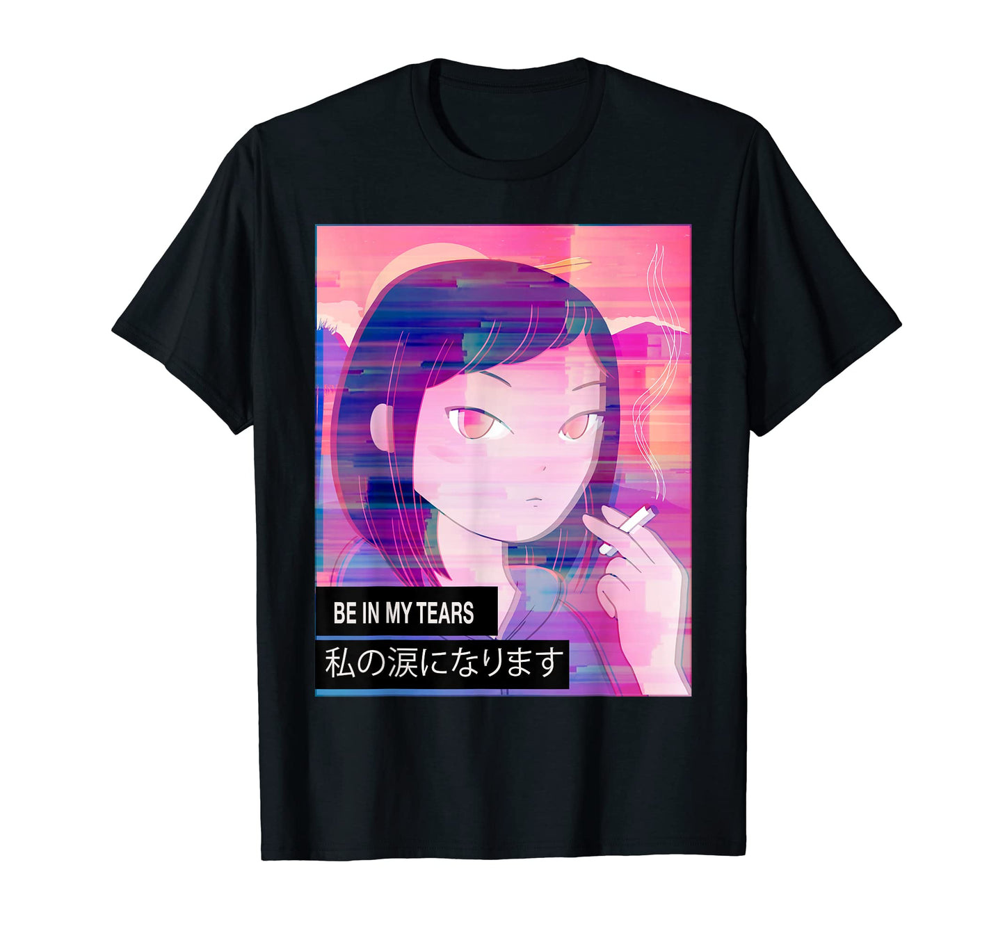 Be My Tears Japanese Vaporwave T-Shirt - Custom Art Print for Adults - T-Shirt, Sweatshirt, Hoodie