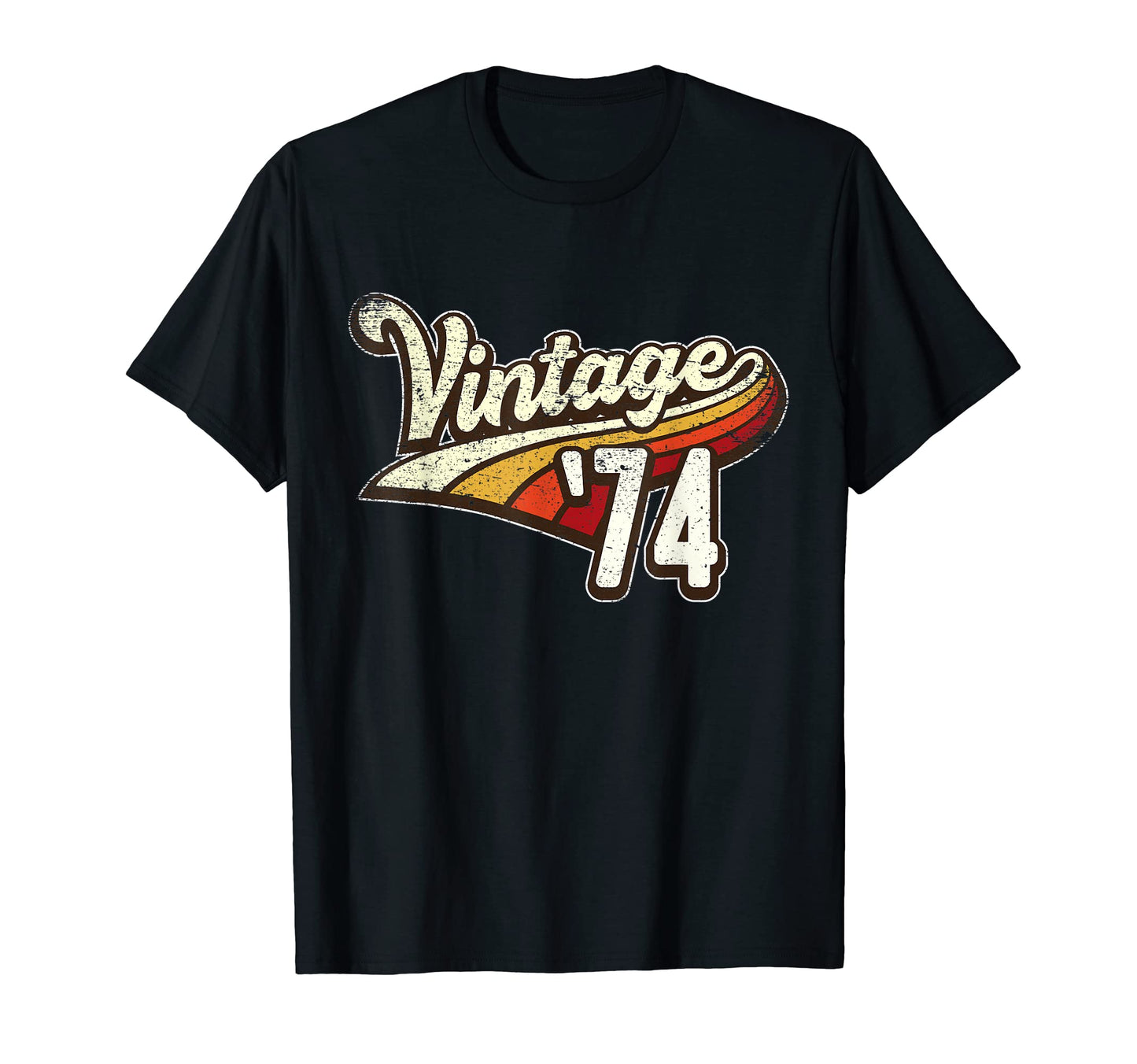 Born 1974 74 Rainbow Birthday Gift T-Shirt - Custom Art Print for Adults - T-Shirt, Sweatshirt, Hoodie