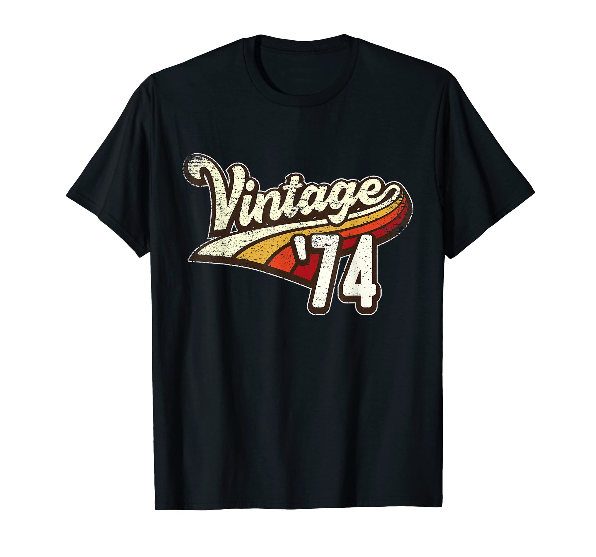 Born 1974 74 Rainbow Birthday Gift T-Shirt - Custom Art Print for Adults - T-Shirt, Sweatshirt, Hoodie