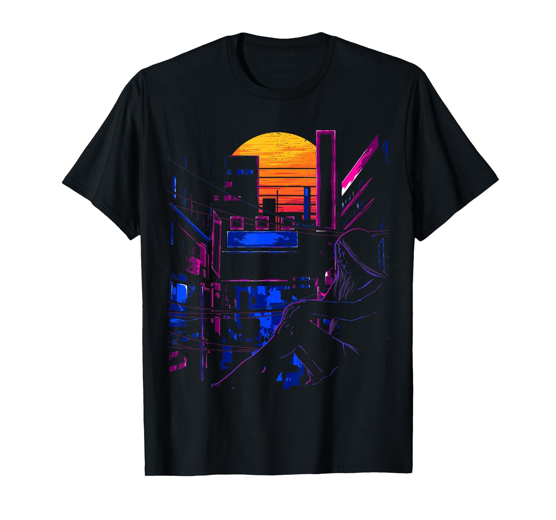 Aesthetic Japanese Anime Vaporwave T-Shirt - Streetwear Style for Adults - T-Shirt, Sweatshirt, Hoodie