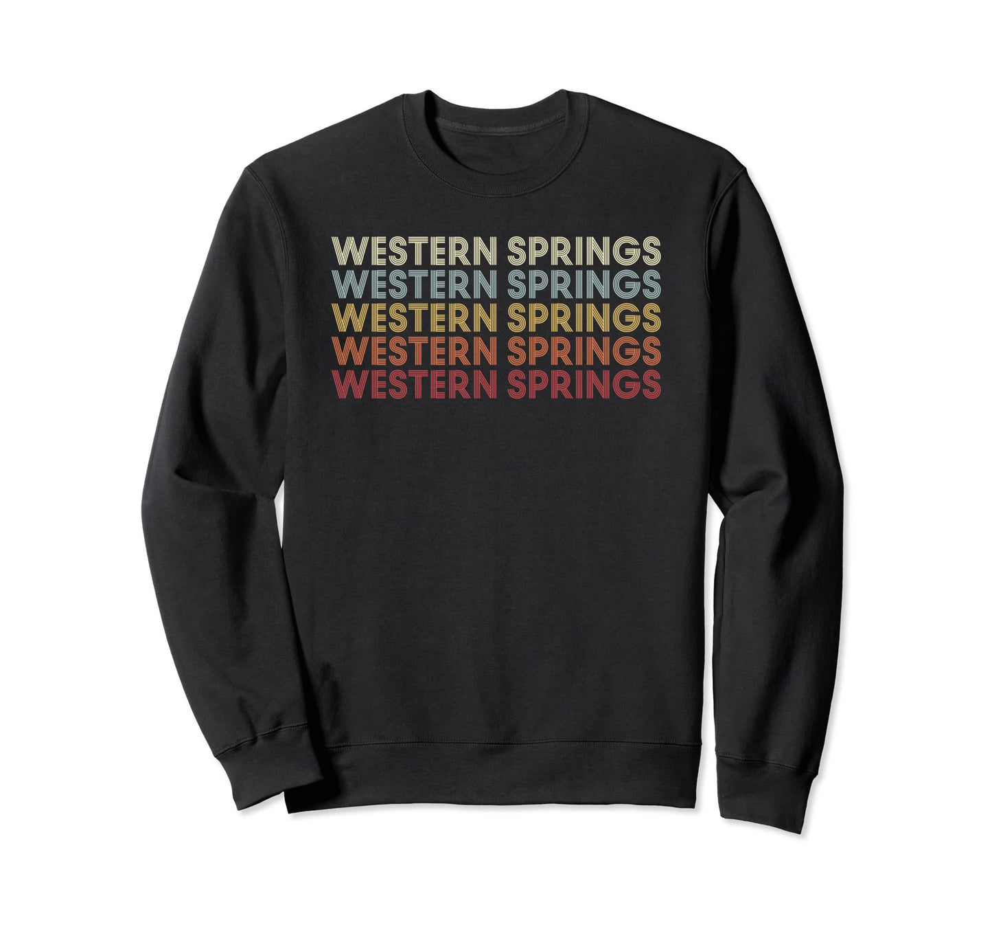 Western Springs Illinois Western Sweatshirt - Custom Art Print Unisex - T-Shirt, Sweatshirt, Hoodie