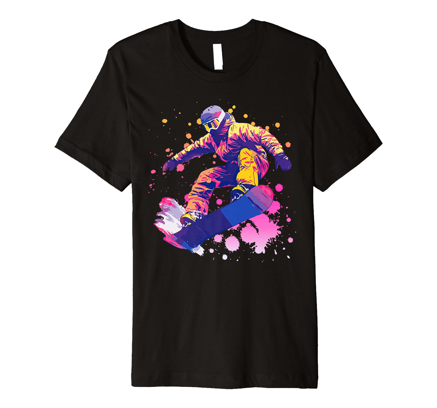 Snowboarding Vaporwave Aesthetic T-Shirt - Fun Novelty Design for Adults - T-Shirt, Sweatshirt, Hoodie