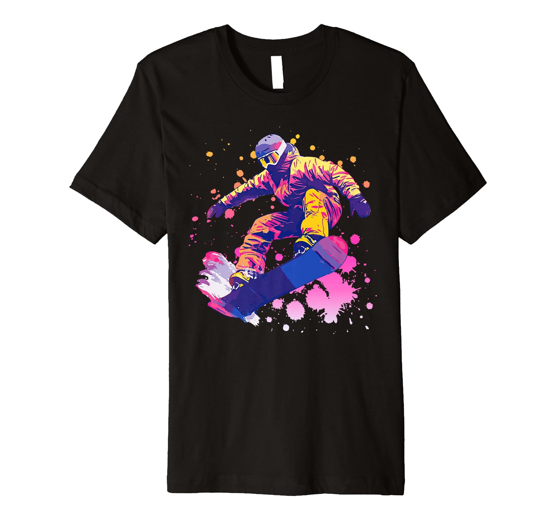 Snowboarding Vaporwave Aesthetic T-Shirt - Fun Novelty Design for Adults - T-Shirt, Sweatshirt, Hoodie
