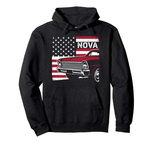 1966 1967 Nova Ss Patriotic Usa Flag Hoodie - Unique Graphic Men Women - T-Shirt, Sweatshirt, Hoodie