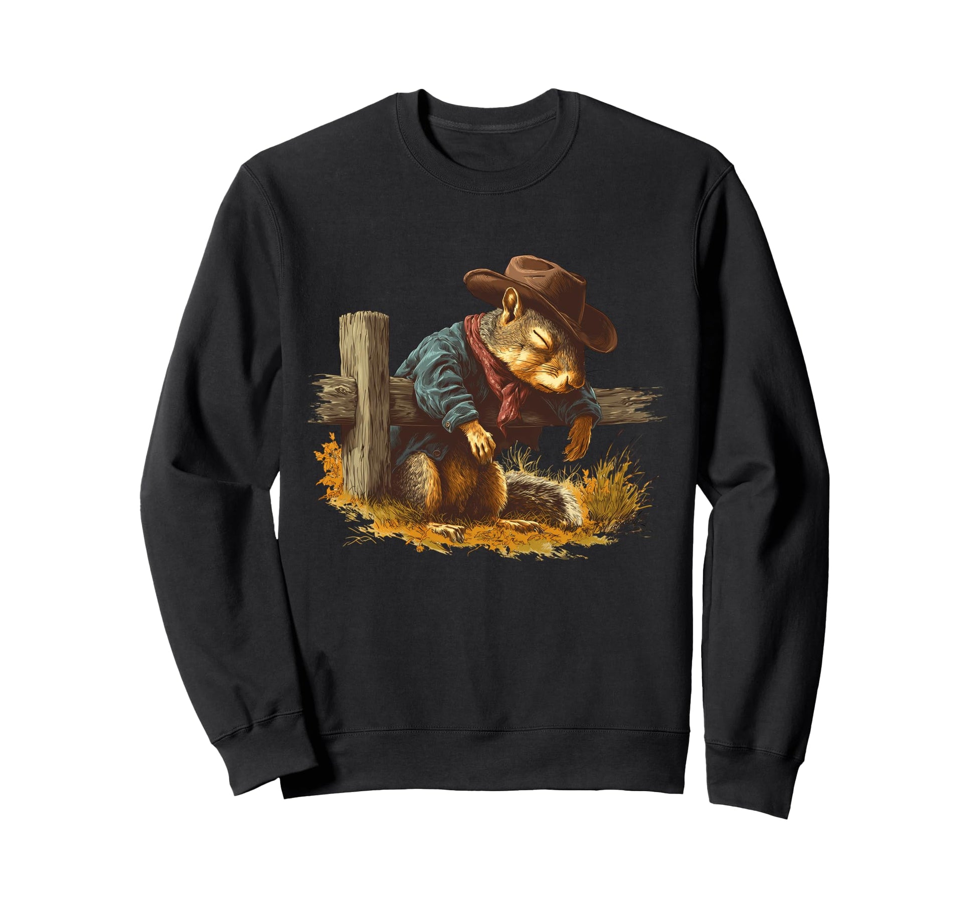 Squirrel Cowboy Rodeo Cowgirl Sweatshirt - Fun Novelty Design Unisex - T-Shirt, Sweatshirt, Hoodie