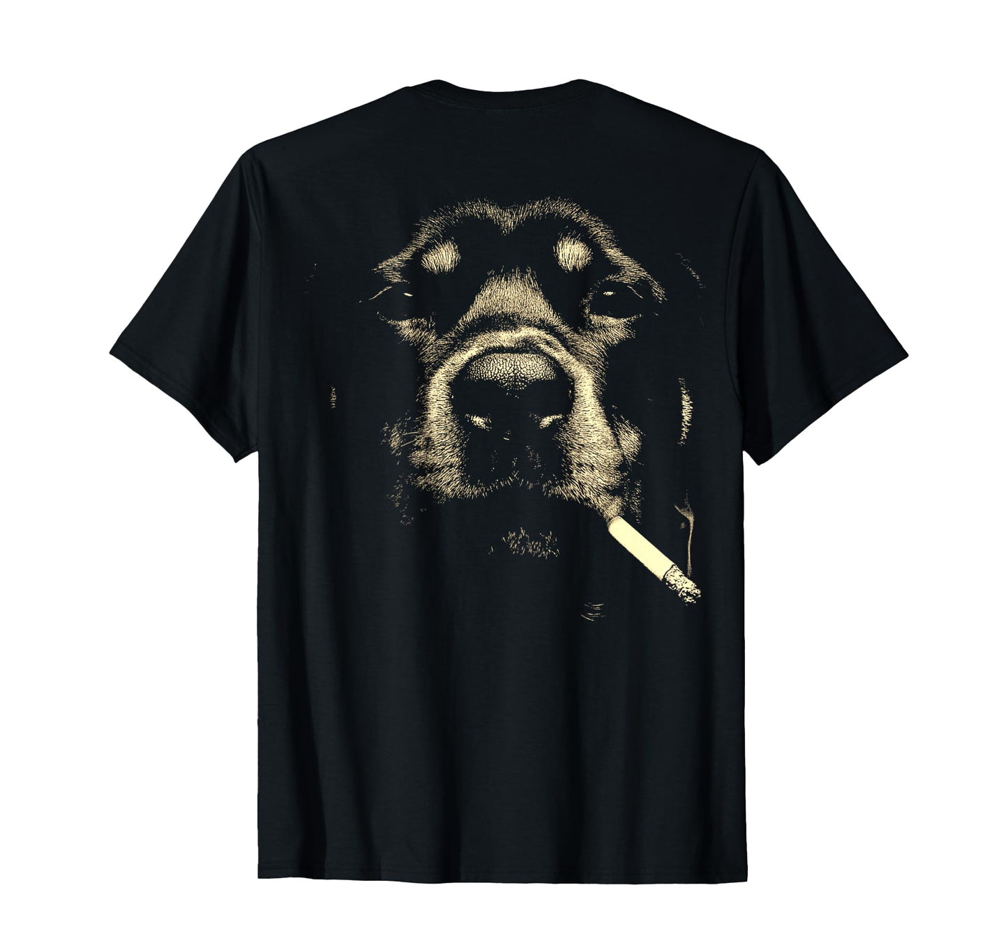 Rottweiler Smoking Cigarette Grunge T-Shirt - Trendy Graphic Men Women - T-Shirt, Sweatshirt, Hoodie