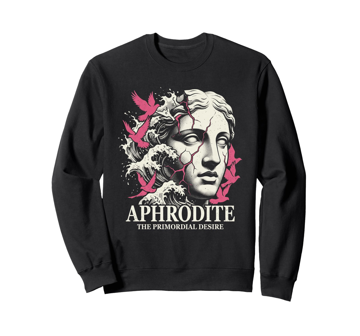 Aphrodite Greek Goddess Statue Sweatshirt - Graphic Print for Adults - T-Shirt, Sweatshirt, Hoodie