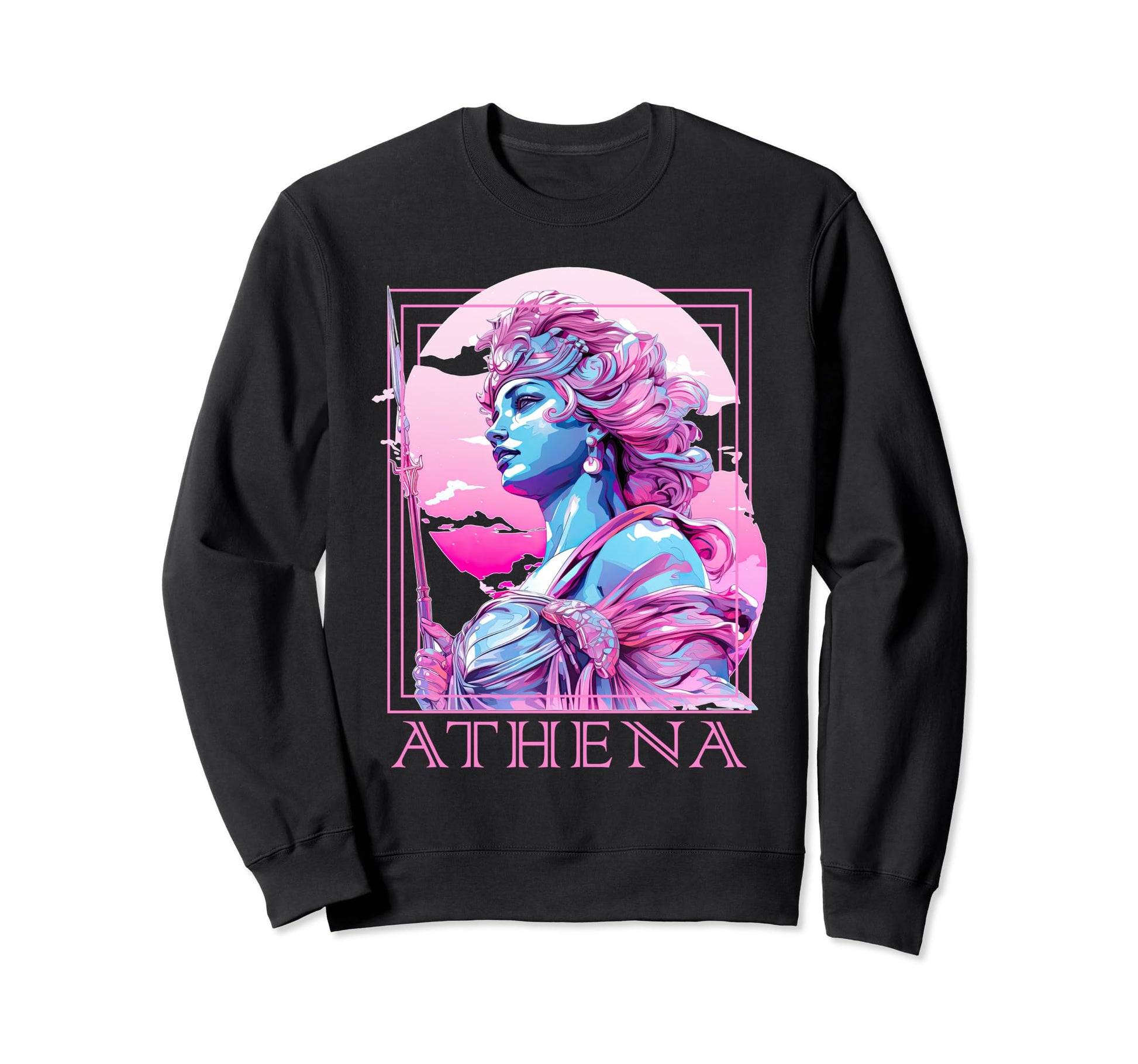 Athena Greek Goddess Statue Sweatshirt - Casual Everyday Wear Men Women - T-Shirt, Sweatshirt, Hoodie