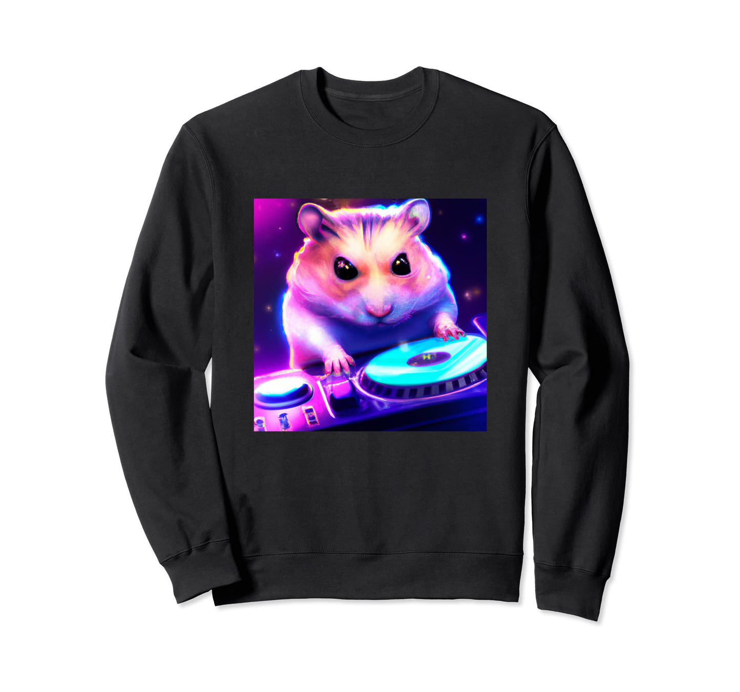 Hamster Vaporwave Dj Aesthetic Sweatshirt - Custom Art Print Men Women - T-Shirt, Sweatshirt, Hoodie