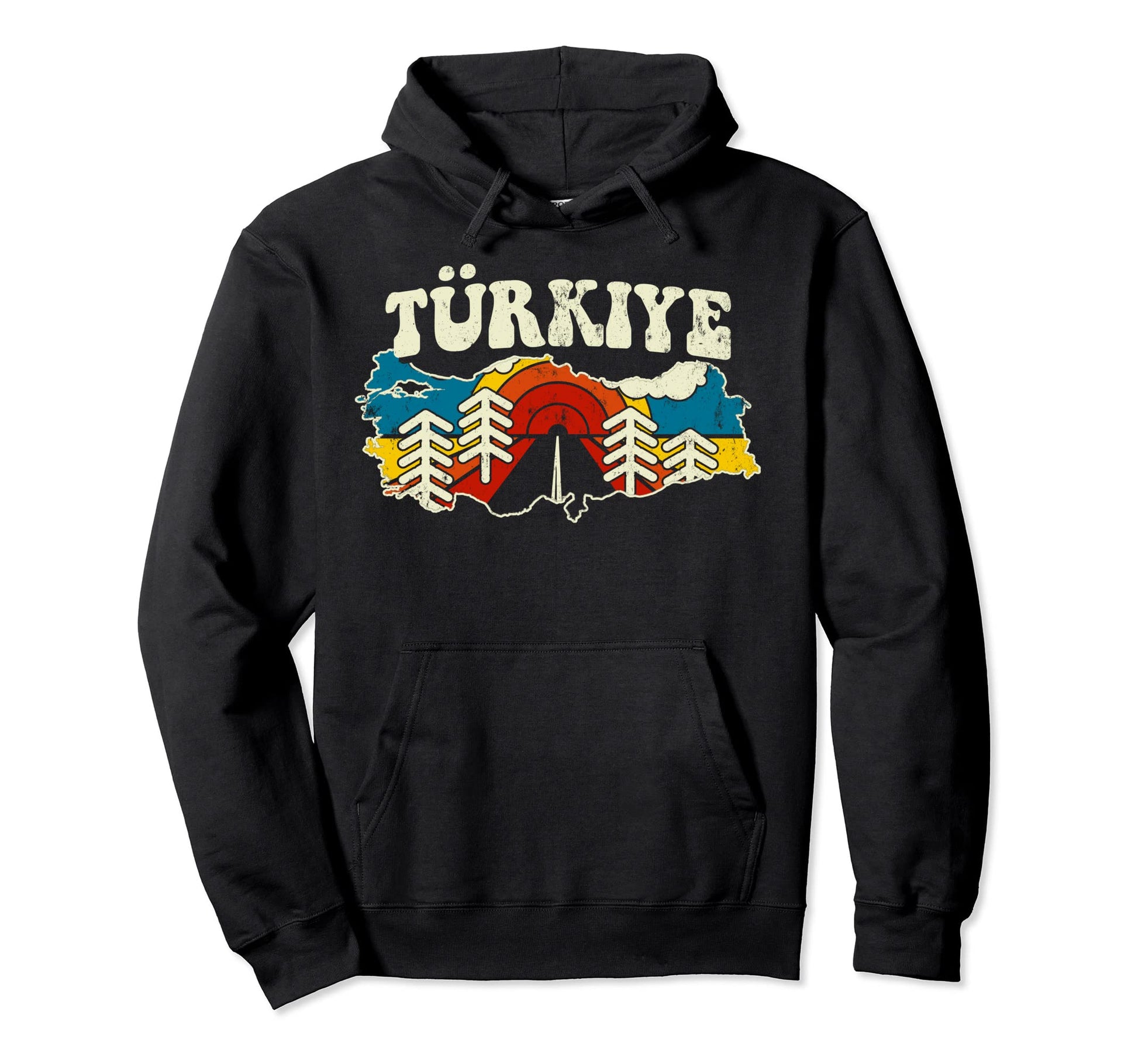 Turkey Turkish T Rkiye Country Rainbow Hoodie - Fun Novelty Design Unisex - T-Shirt, Sweatshirt, Hoodie