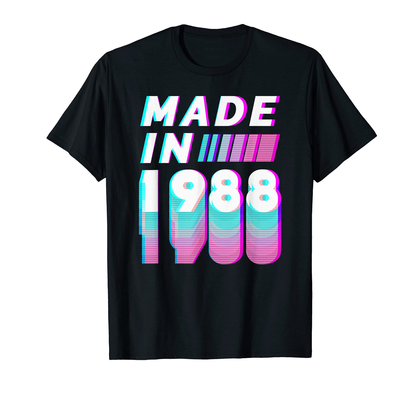 Made 1988 Vaporwave Aesthetic 33Rd Birthday T-Shirt - Graphic Print Unisex - T-Shirt, Sweatshirt, Hoodie