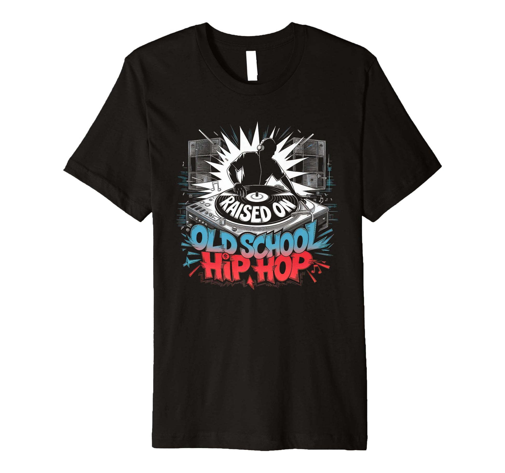 Raised Old School Graffiti Rap Hip Hop T-Shirt - Trendy Graphic for Adults - T-Shirt, Sweatshirt, Hoodie