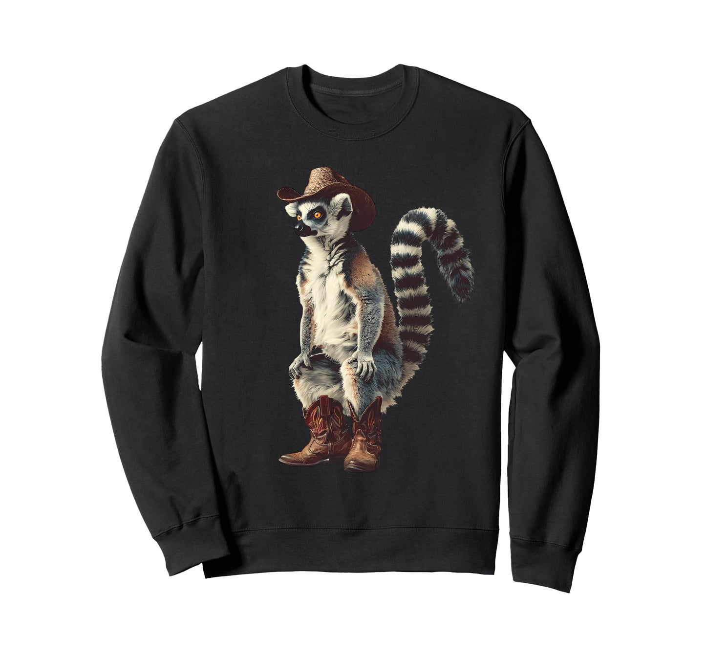 Country Cowboy Lemur Rodeo Cowgirl Sweatshirt - Novelty Apparel for Adults - T-Shirt, Sweatshirt, Hoodie