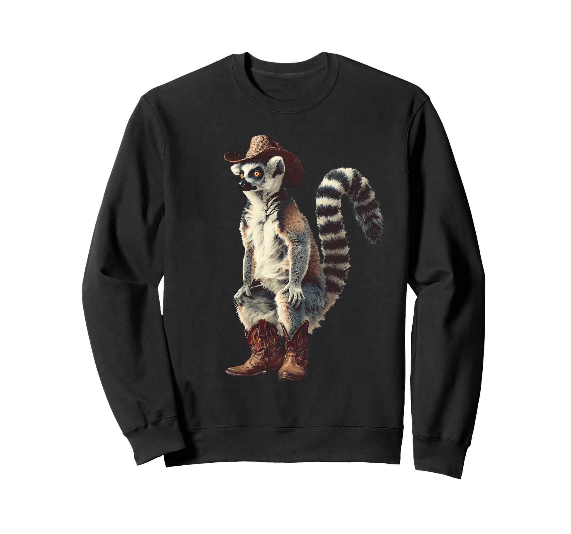 Country Cowboy Lemur Rodeo Cowgirl Sweatshirt - Novelty Apparel for Adults - T-Shirt, Sweatshirt, Hoodie