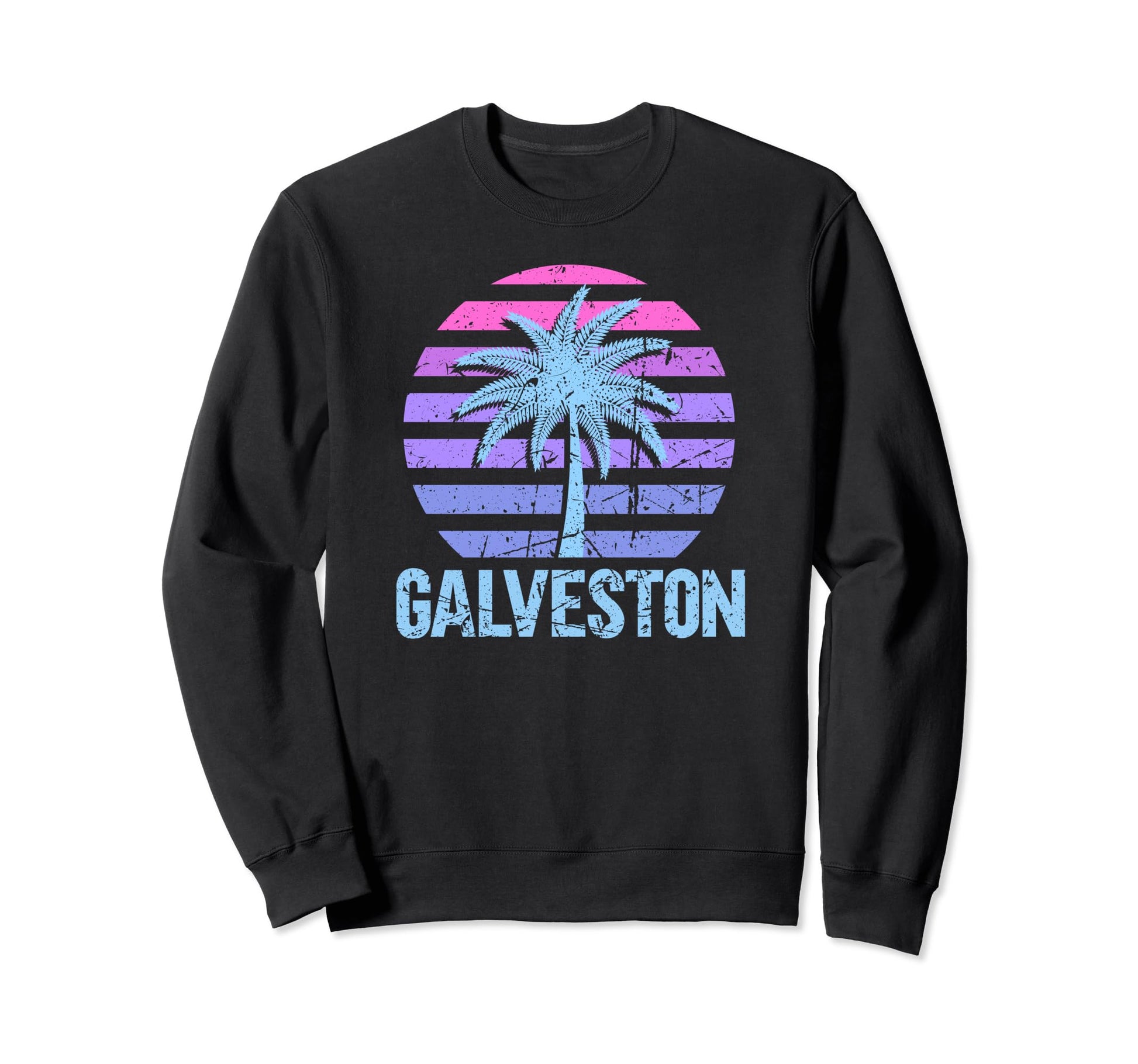 Galveston Vacation Vaporwave Aesthetic Sweatshirt - Custom Art Print Unisex - T-Shirt, Sweatshirt, Hoodie
