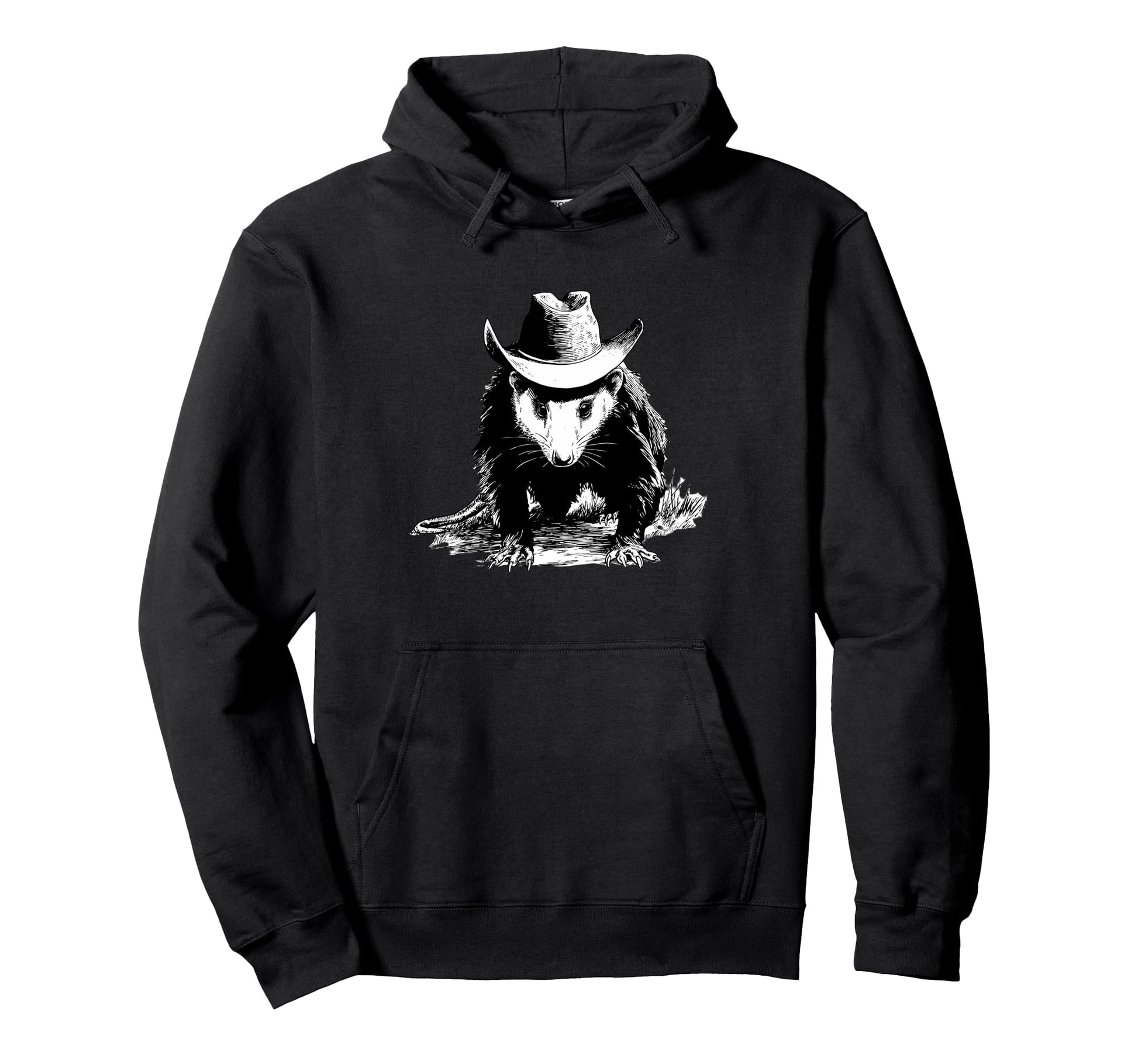 Opossum Cowboy Rodeo Cowgirl Possum Hoodie - Minimalist Print Unisex - T-Shirt, Sweatshirt, Hoodie