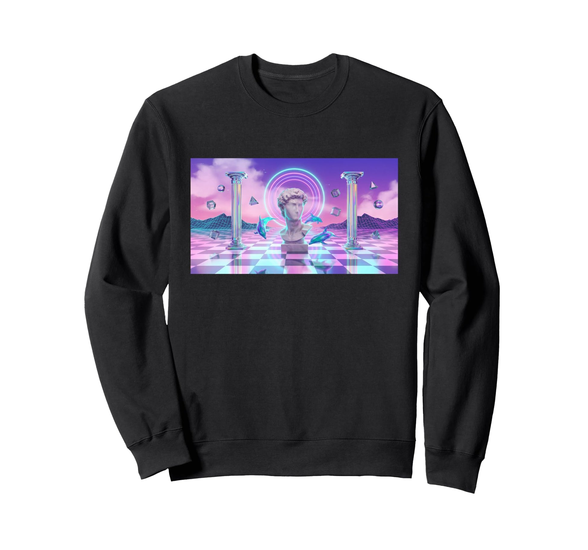 Vaporwave Aesthetic Trippy Vapor Wave Sweatshirt - Unique Graphic Men Women - T-Shirt, Sweatshirt, Hoodie