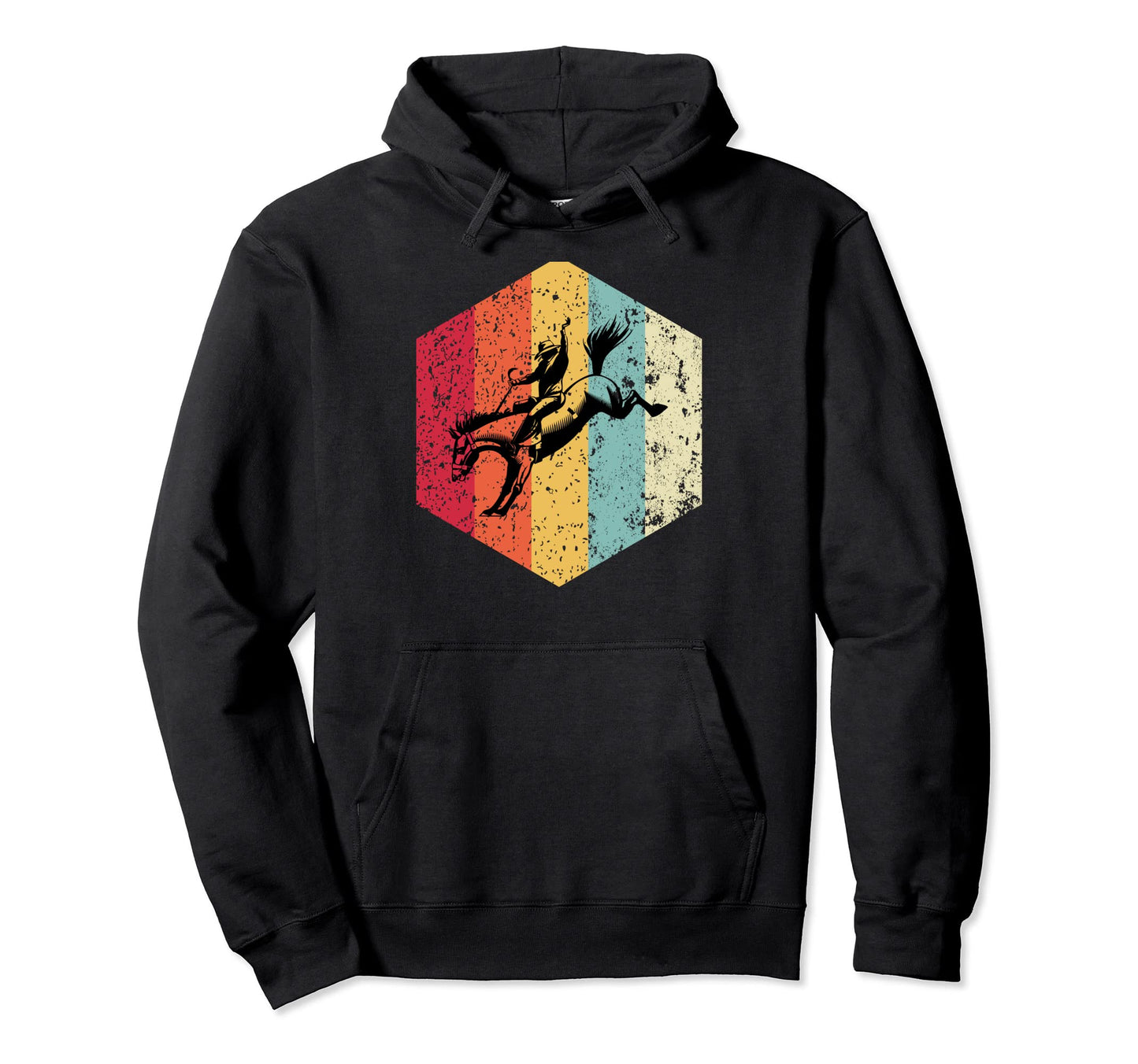 Cowboy Rodeo Bucking Horse Riding Western Hoodie - Streetwear Style Unisex - T-Shirt, Sweatshirt, Hoodie