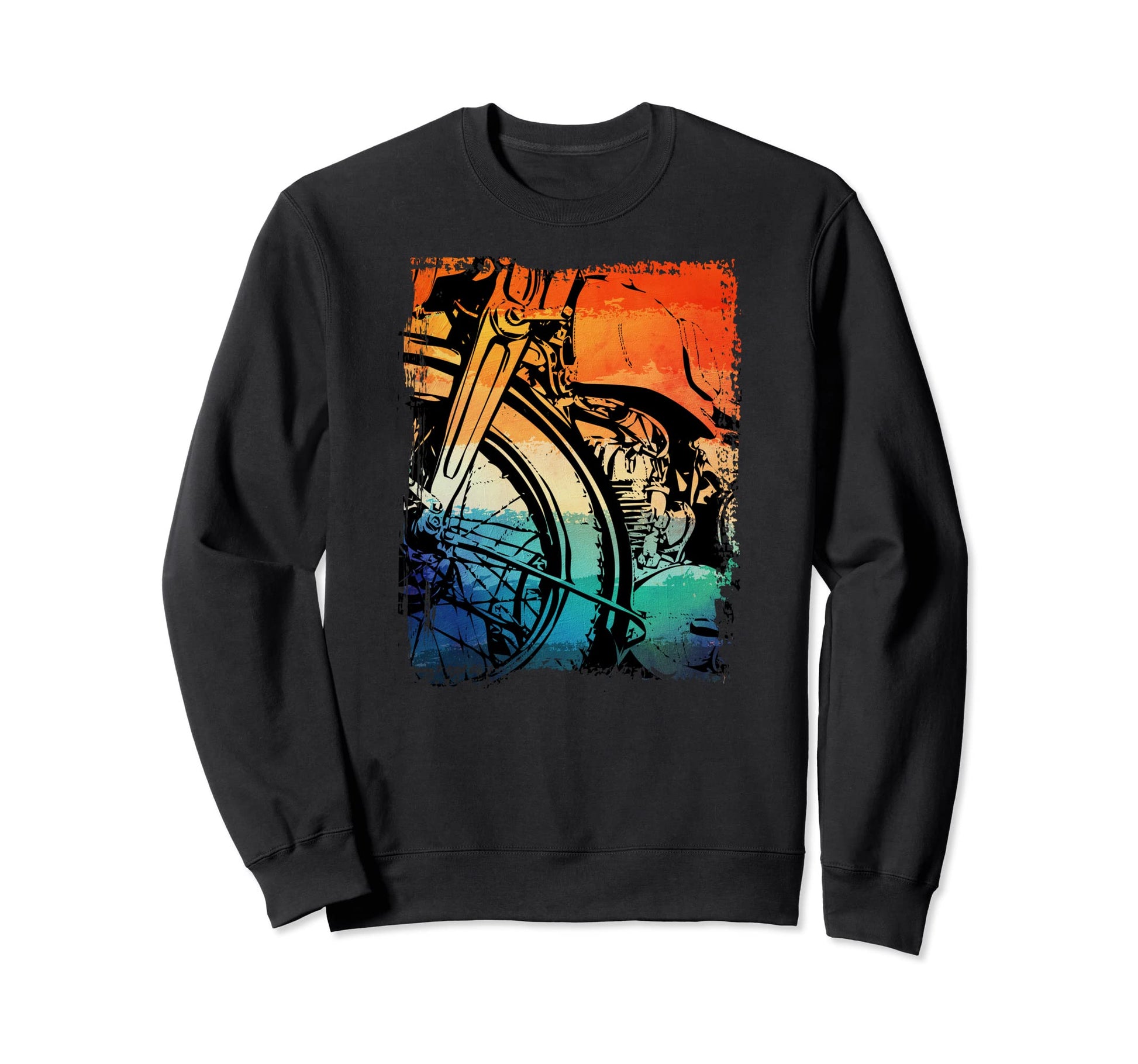 Motorcycle Watercolor Bikers Sweatshirt - Unique Graphic Men Women - T-Shirt, Sweatshirt, Hoodie