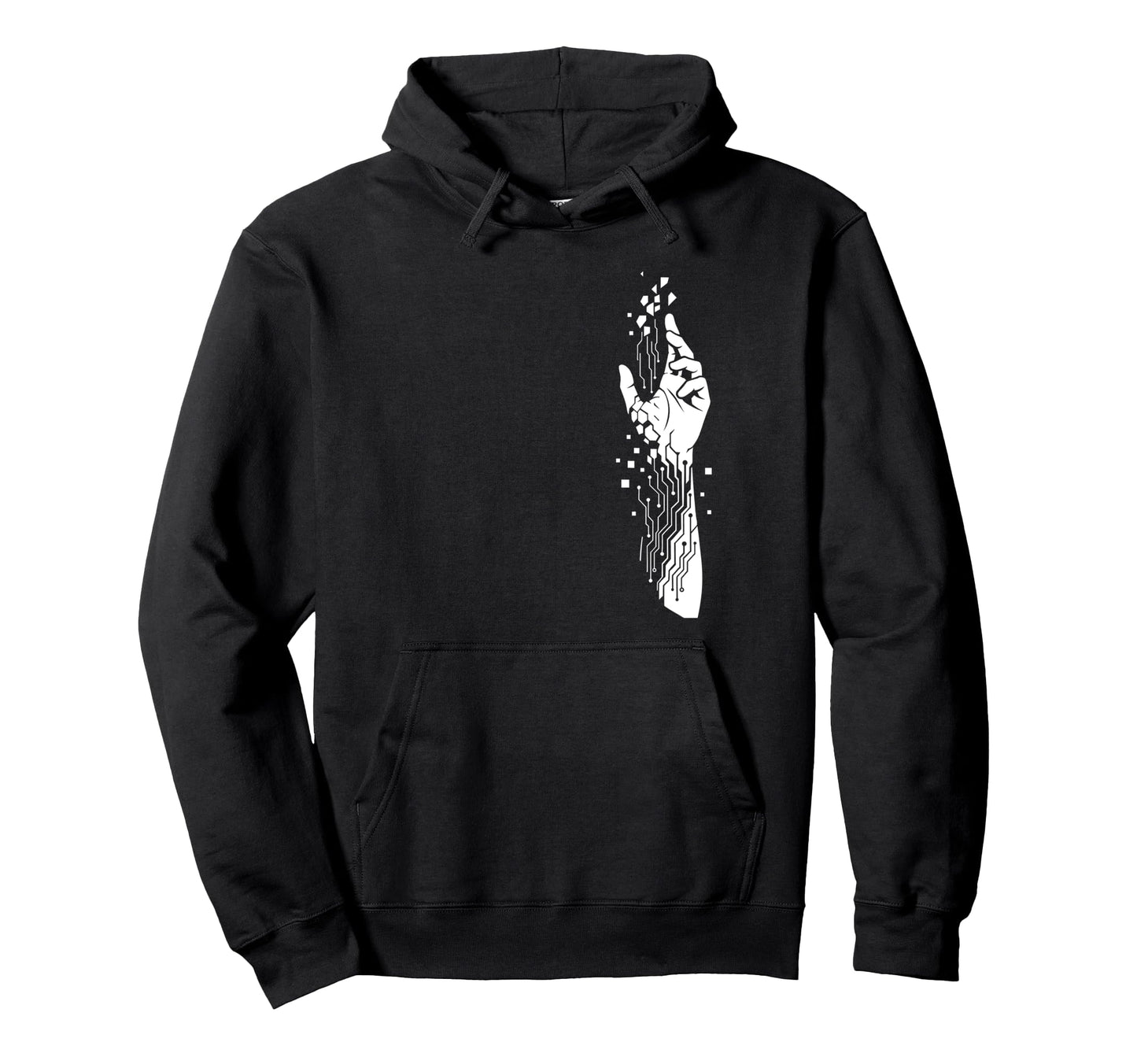Cyber Arm Futuristic Hand Vaporwave Urban Hoodie - Minimalist Print Unisex - T-Shirt, Sweatshirt, Hoodie