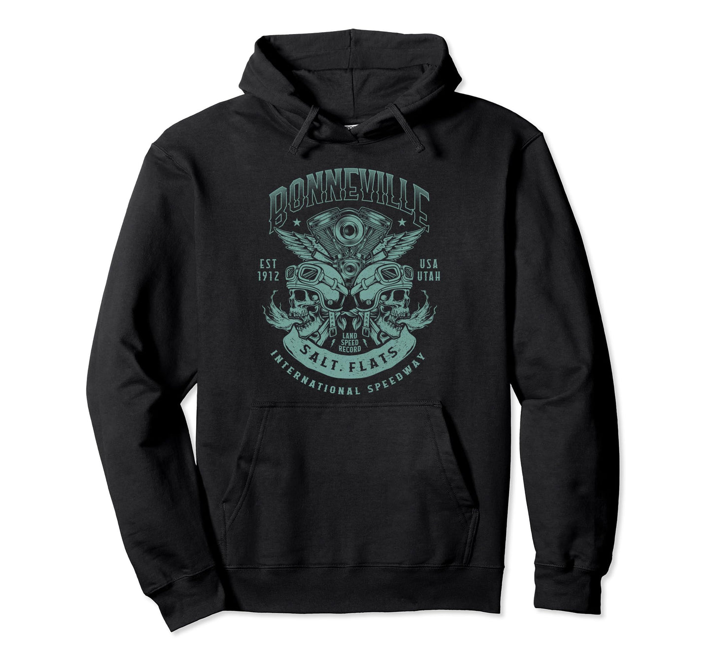 Bonneville Salt Flats Motorcycle Hoodie - Minimalist Print Men Women - T-Shirt, Sweatshirt, Hoodie