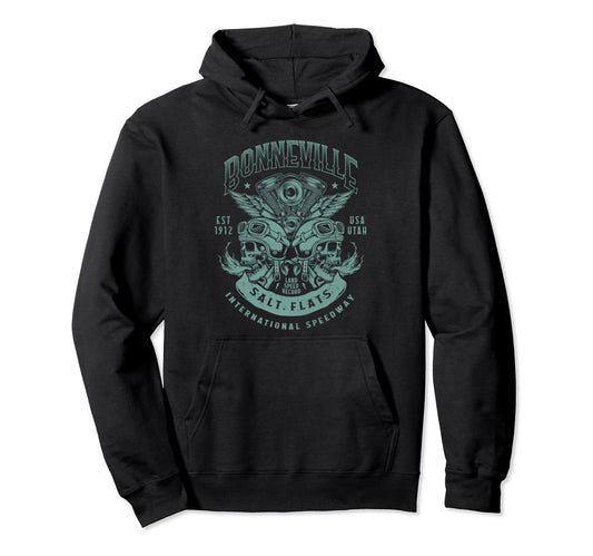 Bonneville Salt Flats Motorcycle Hoodie - Minimalist Print Men Women - T-Shirt, Sweatshirt, Hoodie